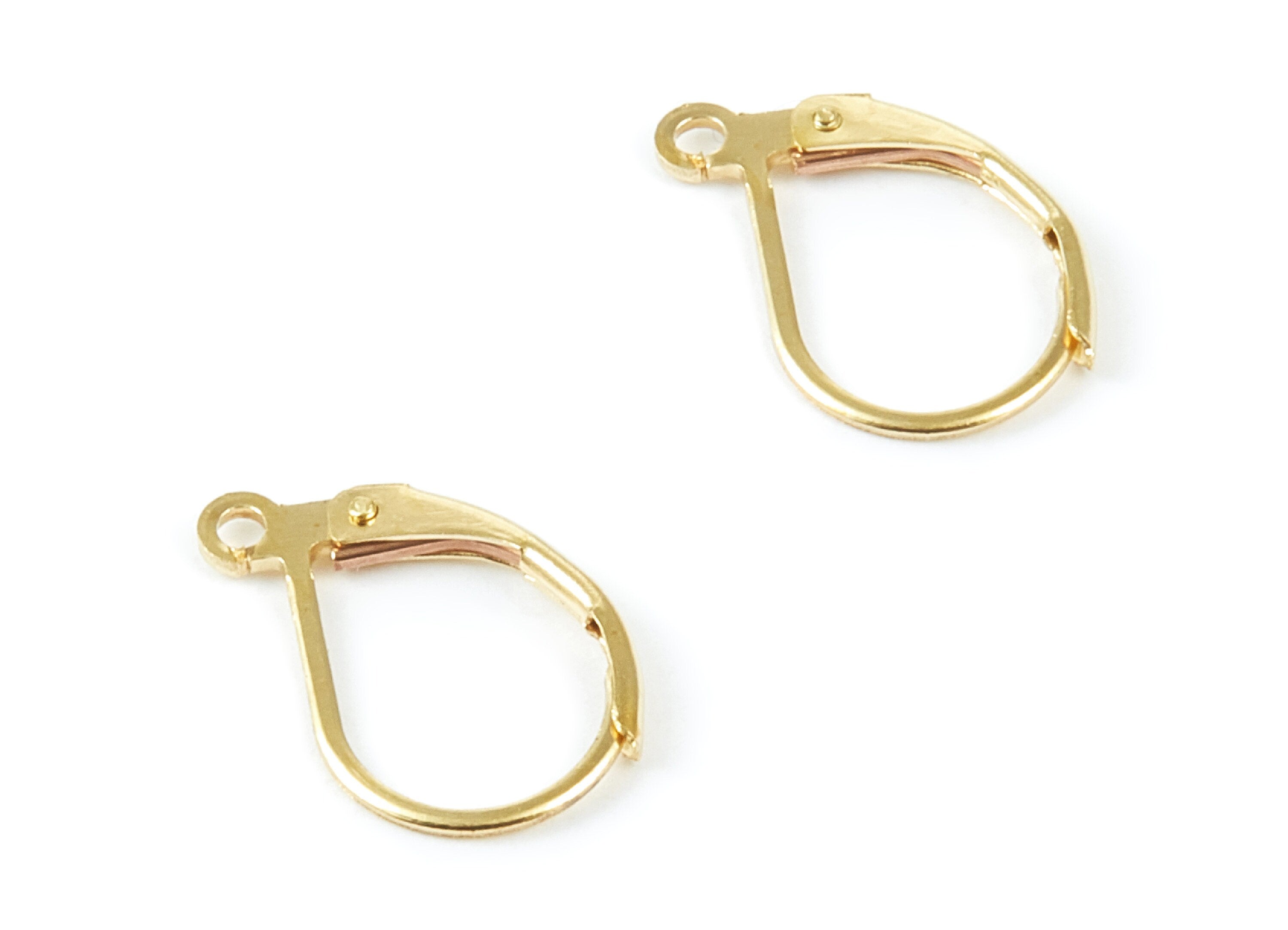Brass Leverback Earring Clasp - Raw Brass Plain Leverback - Earring Findings - Jewelry Supplies - 16,15x10x1,6mm - PP1550 - DOMEDBAZAAR