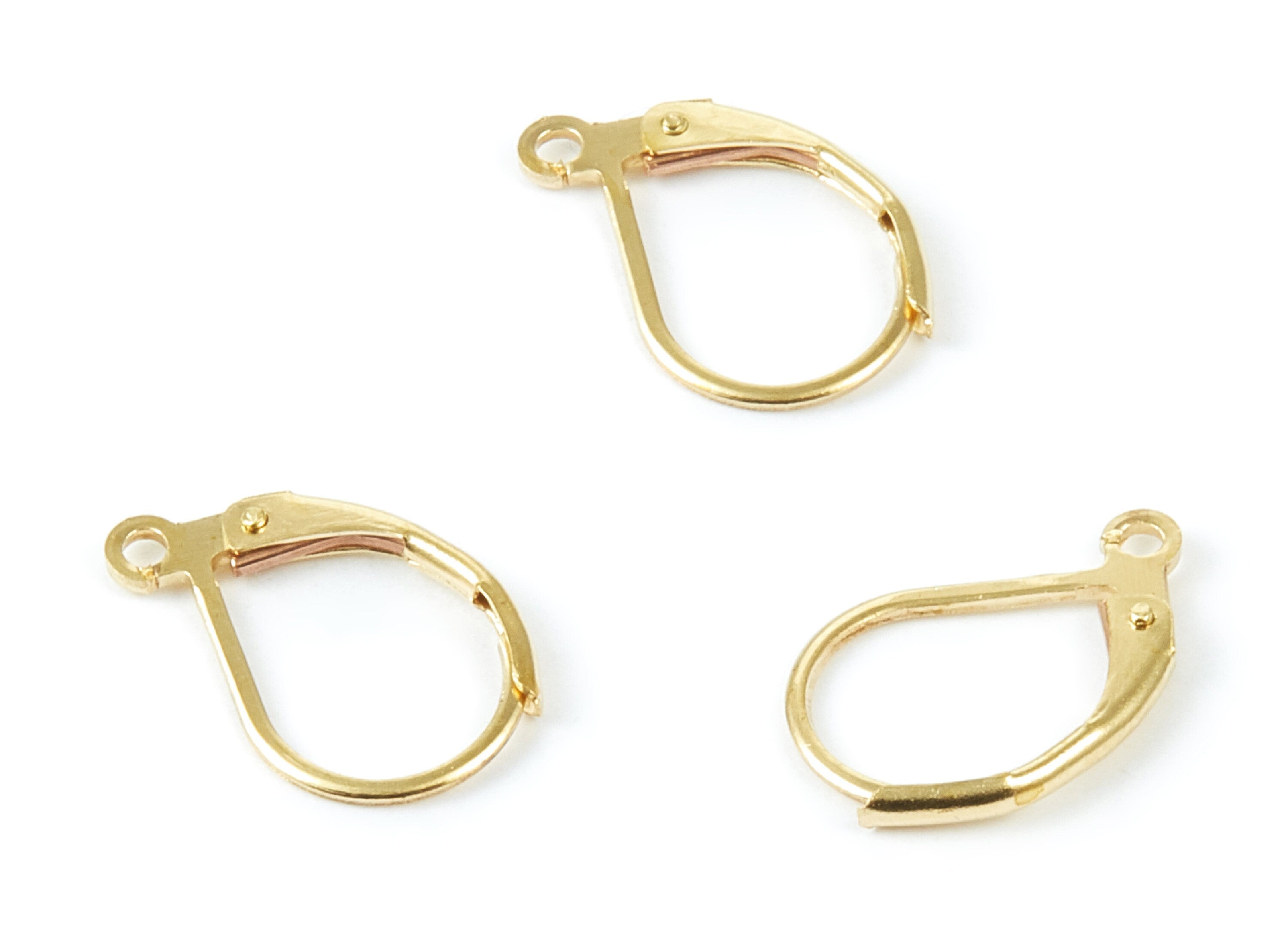 Brass Leverback Earring Clasp - Raw Brass Plain Leverback - Earring Findings - Jewelry Supplies - 16,15x10x1,6mm - PP1550 - DOMEDBAZAAR