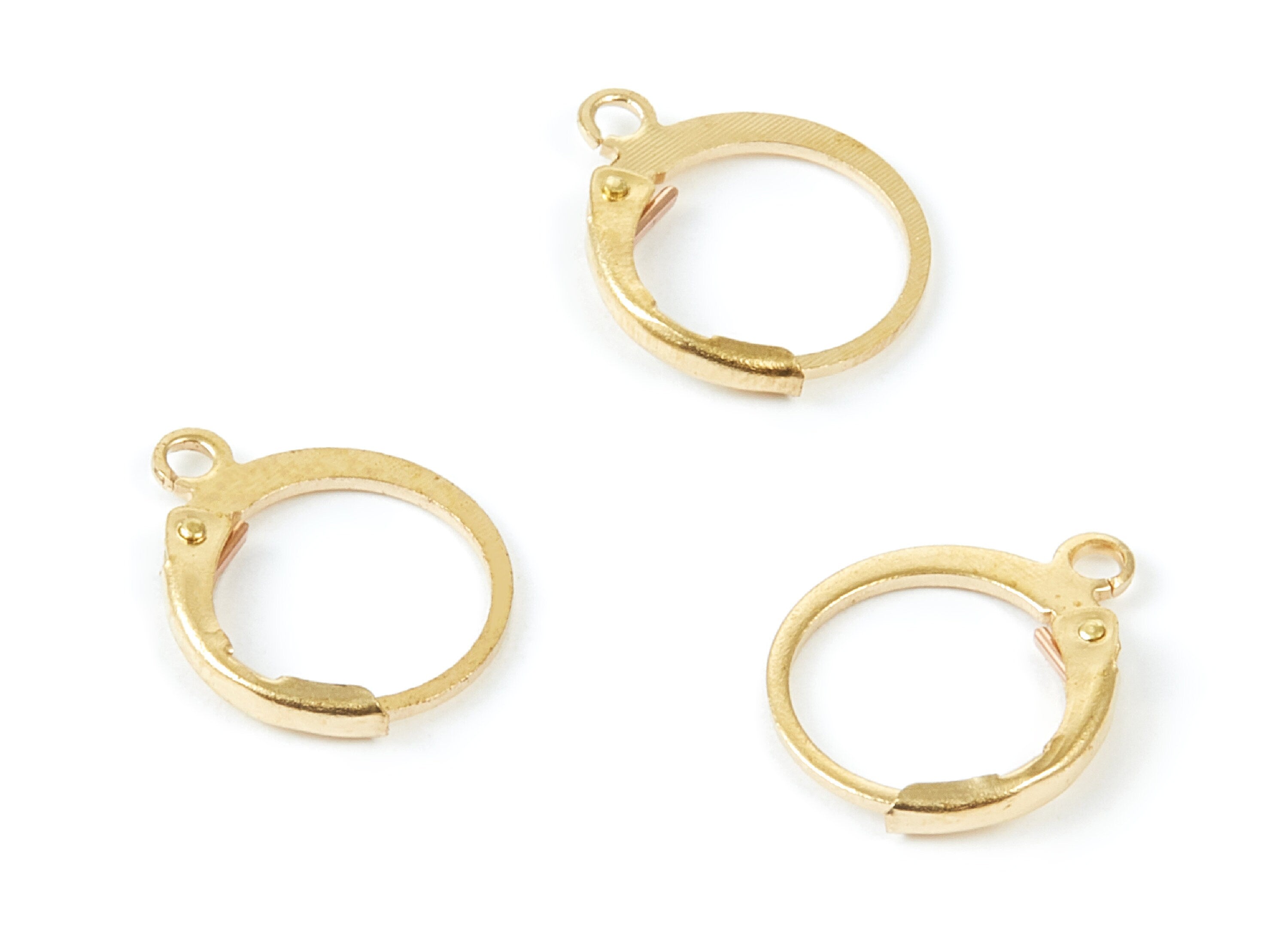 Brass Leverback Earring Clasp - Raw Brass Plain Leverback - Earring Findings - Jewelry Supplies - 14,8x12,37x1,88mm - PP1547 - DOMEDBAZAAR