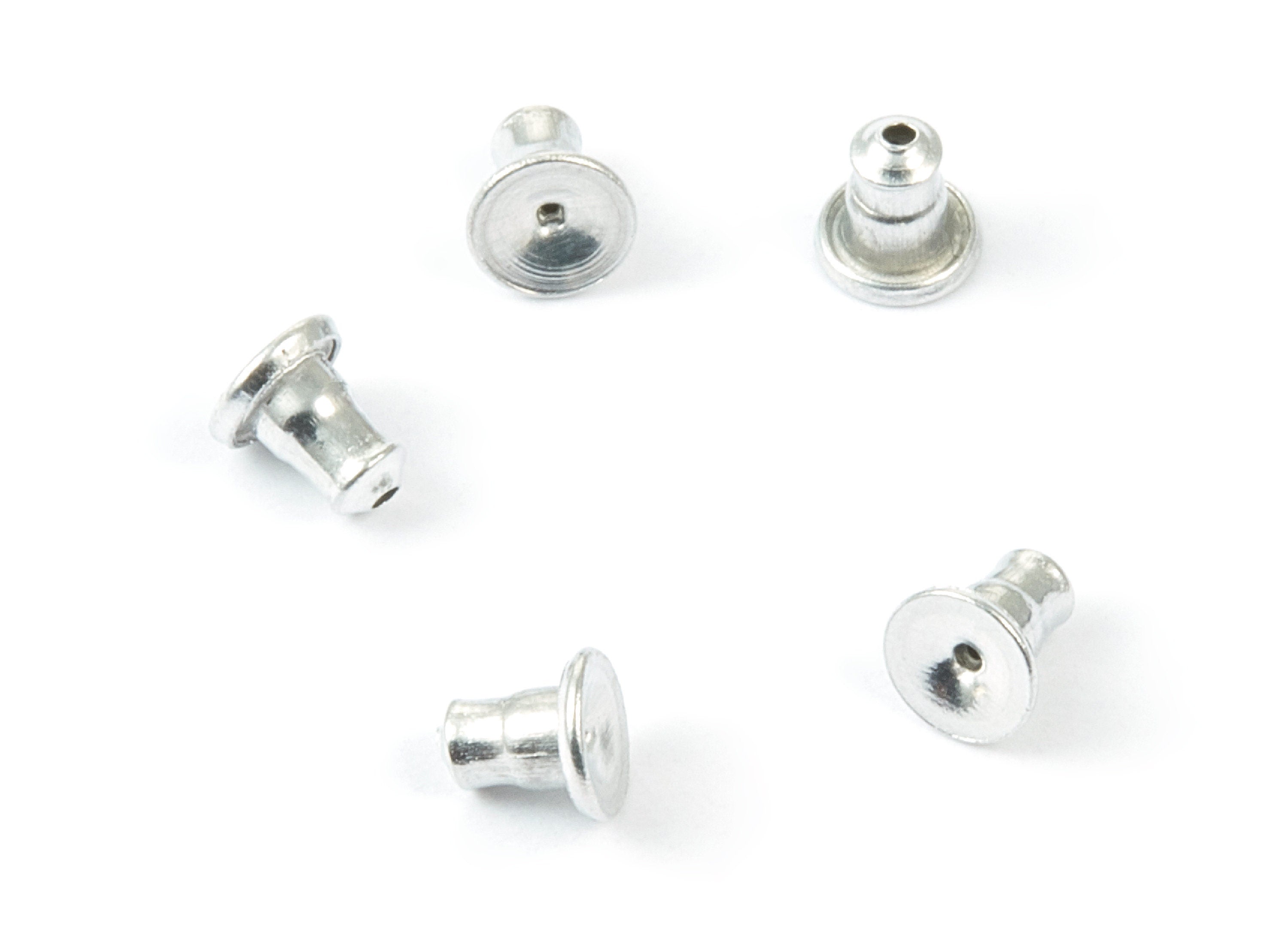 Aluminium Earring Stopper - Ear Nuts - Ear Wire Backs - Earring Findings- 5,38x4,92mm - Jewellery Supplies - PP1544 - DOMEDBAZAAR