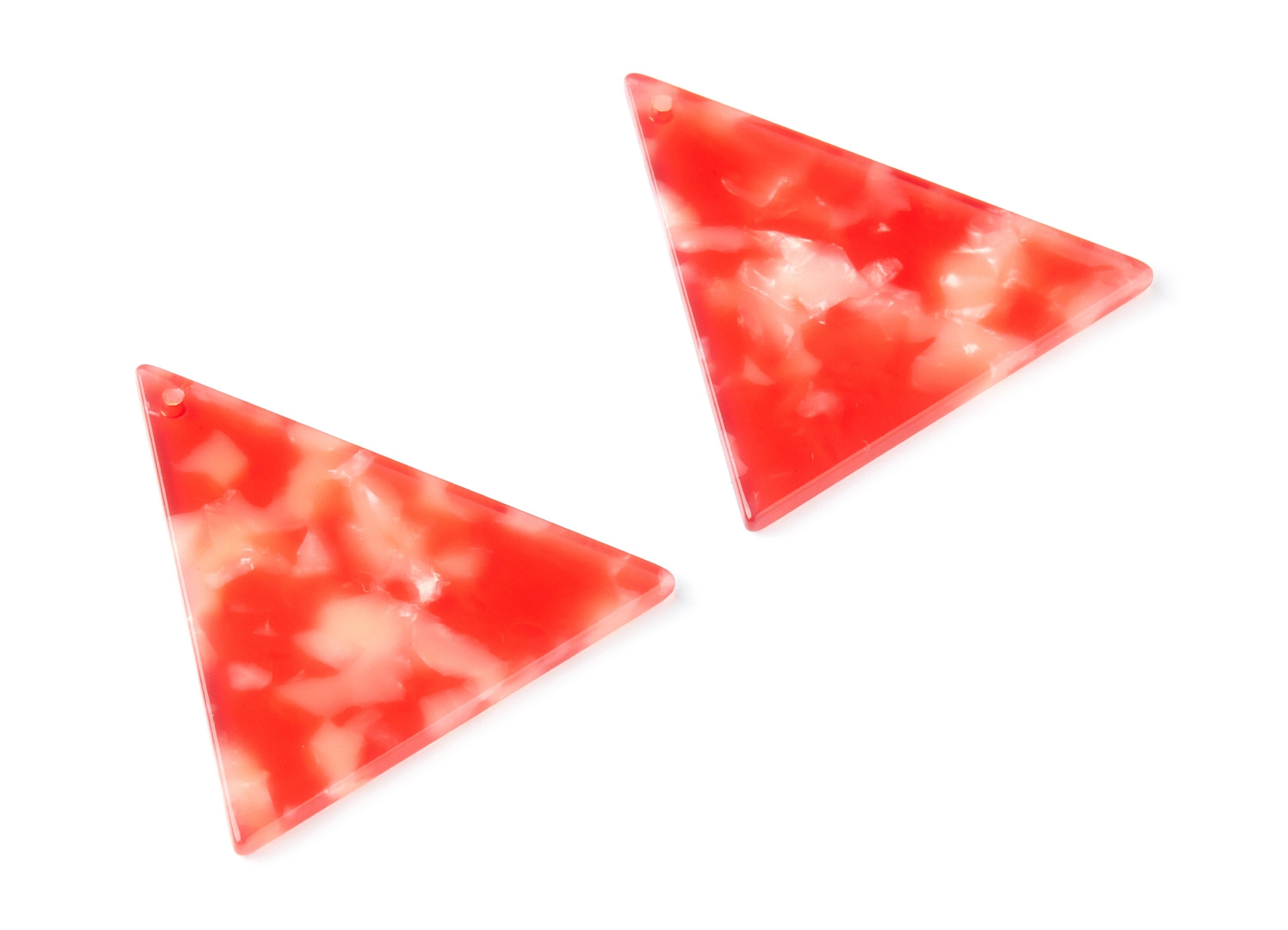 Acetate Triangle Earring Charms - Triangle Pendant - Earring Findings - Jewelry Supplies - Color Code: A34 - 42,23x41,8x2,69mm - AC1350B - DOMEDBAZAAR