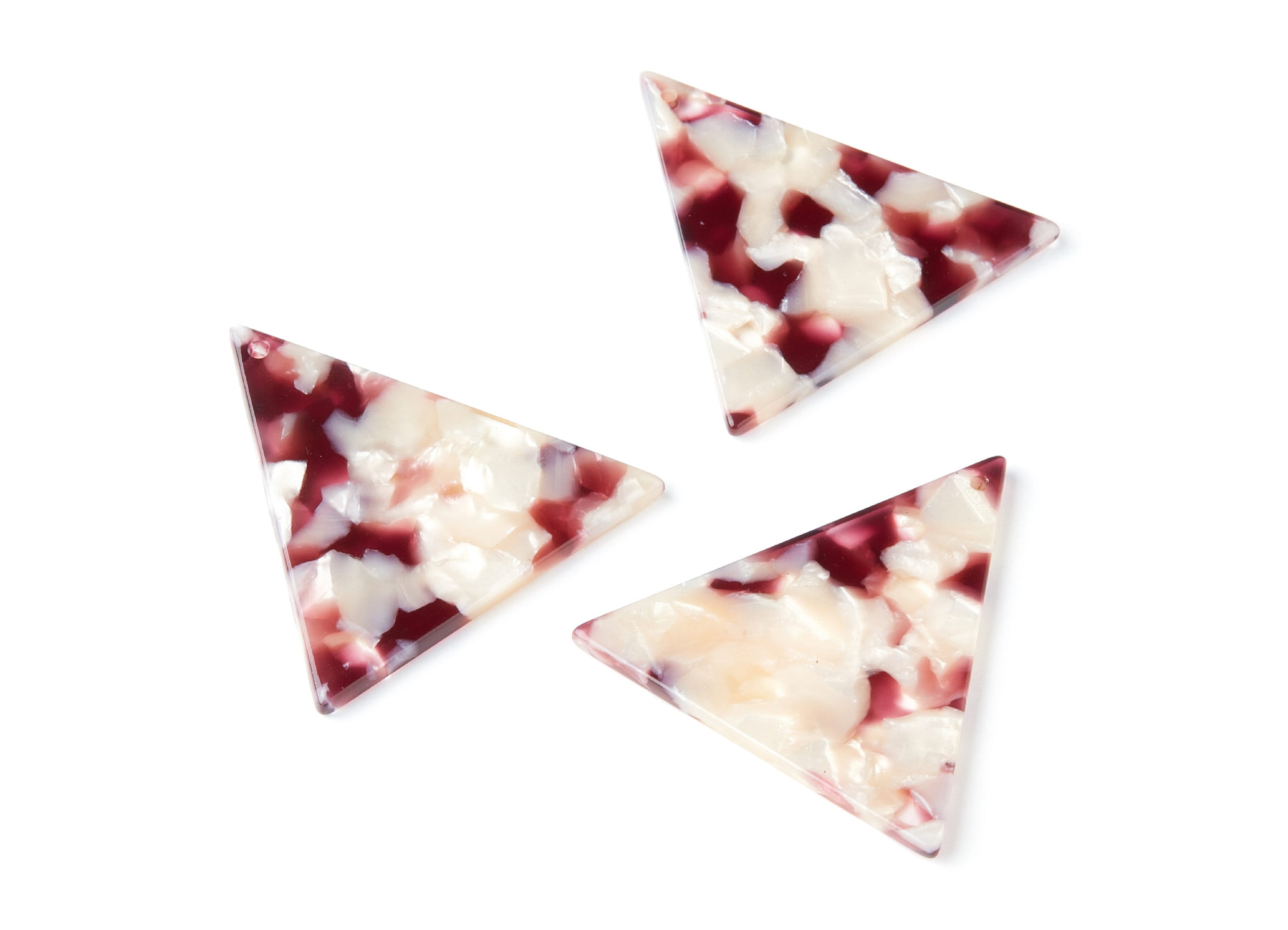 Acetate Triangle Earring Charm - Triangle Pendant - Earring Findings - Jewelry Supplies - Color Code: A42 - 42,23x41,8x2,69mm - AC1350L - DOMEDBAZAAR