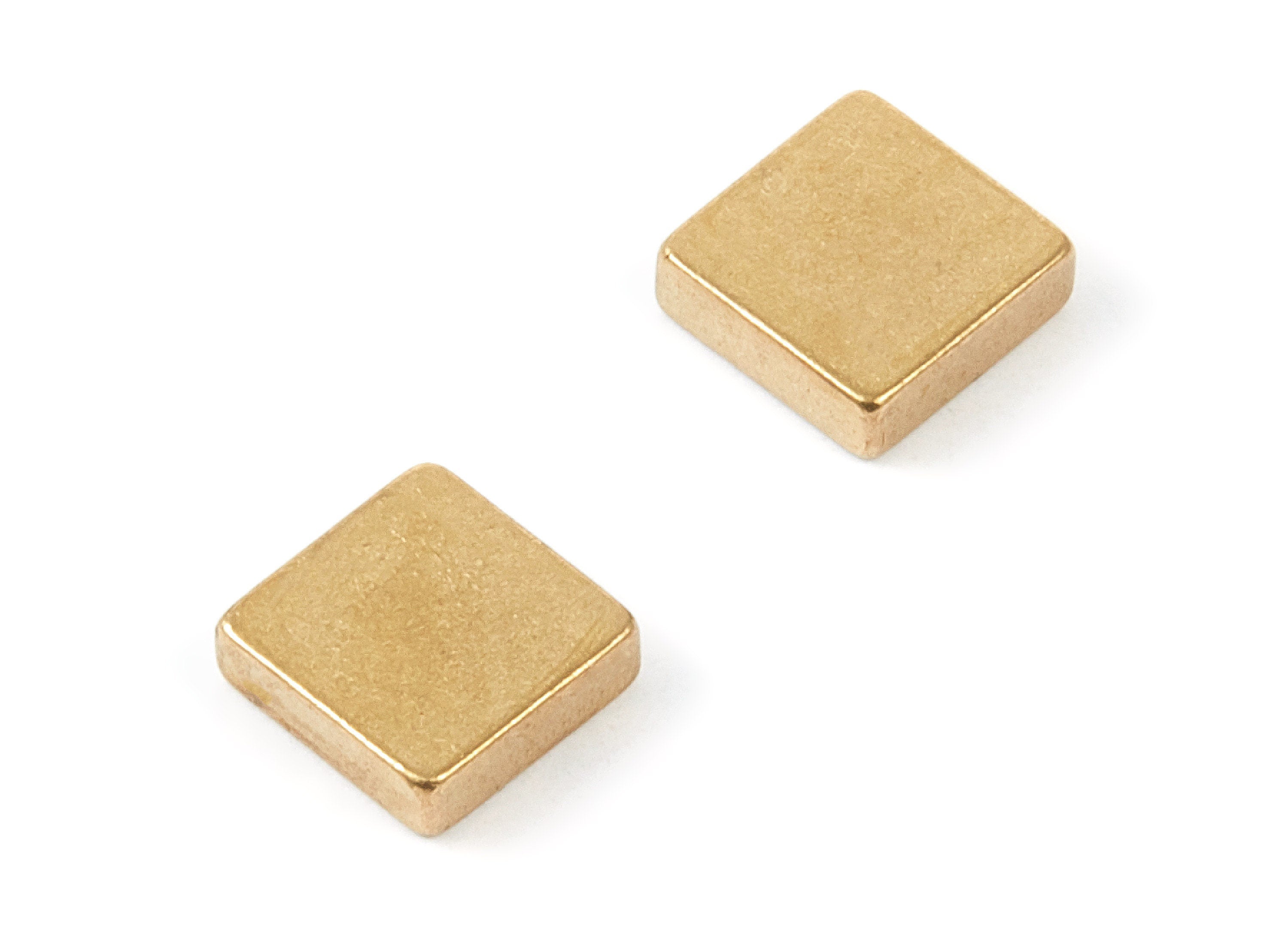 Brass Square Blank - 10X3 - Raw Brass Square Blanks - Jewelry Supplies - 9.95x9.95x2.75mm - PP1472 - DOMEDBAZAAR