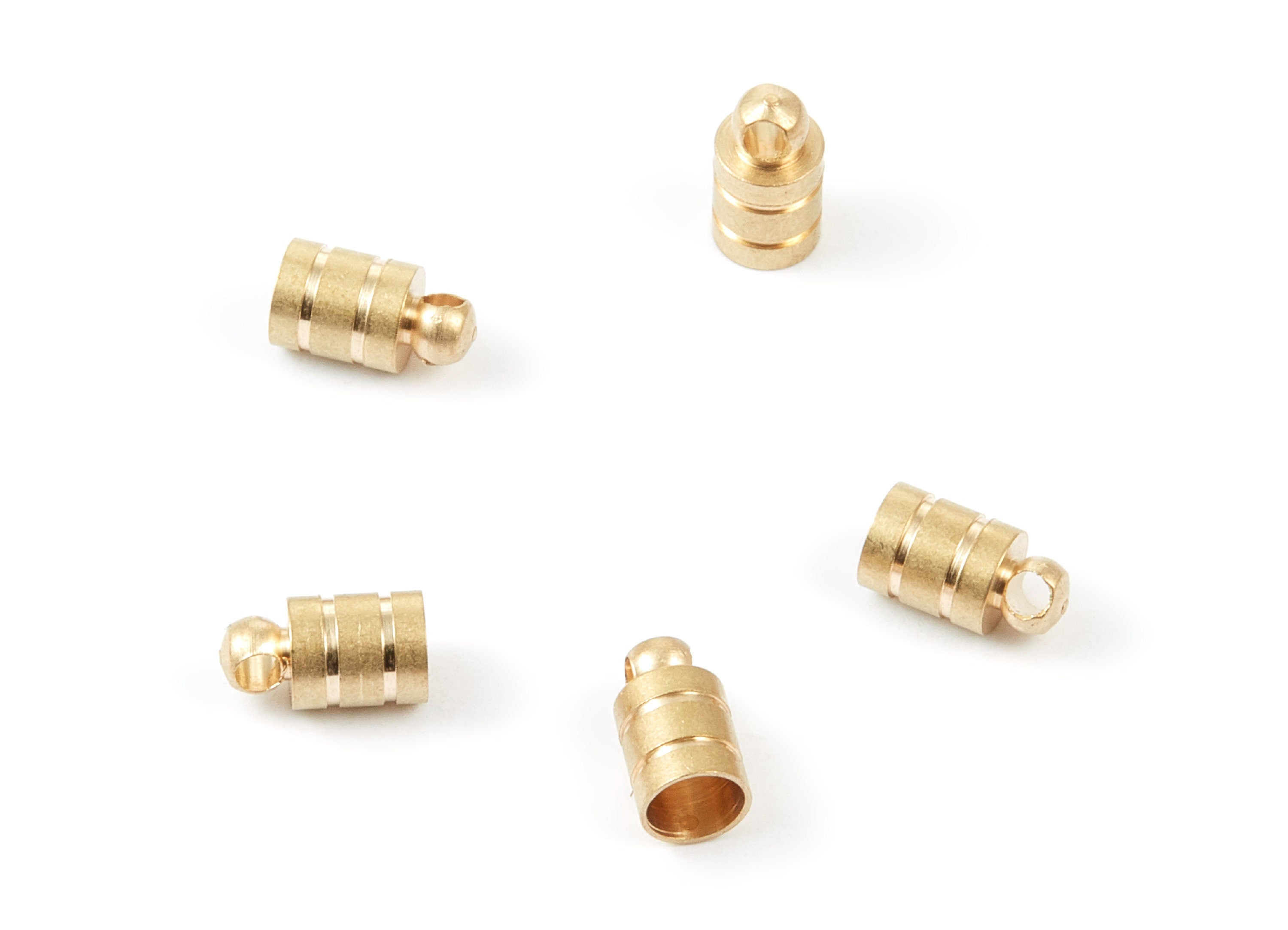 Brass Tassel End Caps - 6x11 - Raw Brass Barrel End - Cord End Caps - Jewelry Supplies - 10.88x6x0.45mm - PP1467 - DOMEDBAZAAR