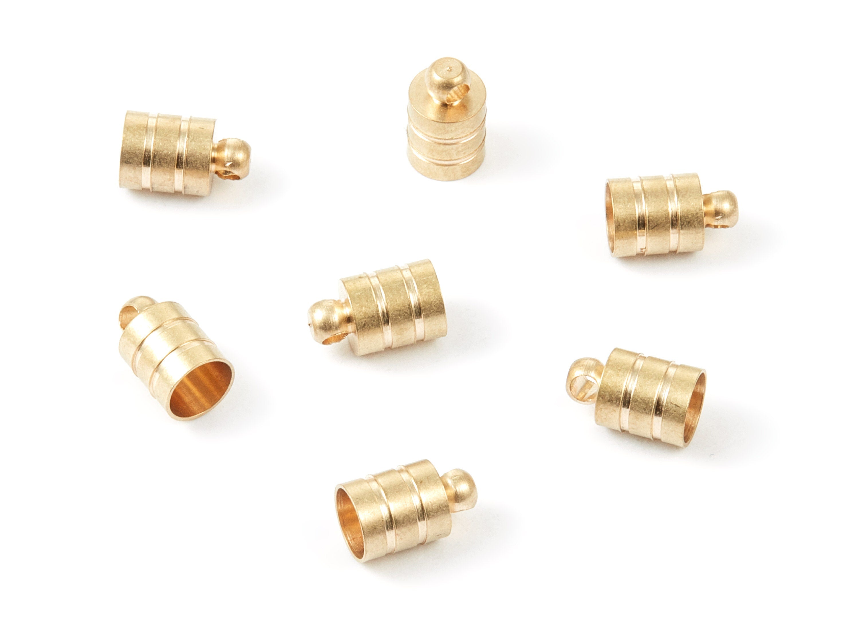 Brass Tassel End Caps - 7*11.5 - Raw Brass Barrel End - Cord End Caps - Jewelry Supplies - 11.5x7x0.4mm - PP1461 - DOMEDBAZAAR