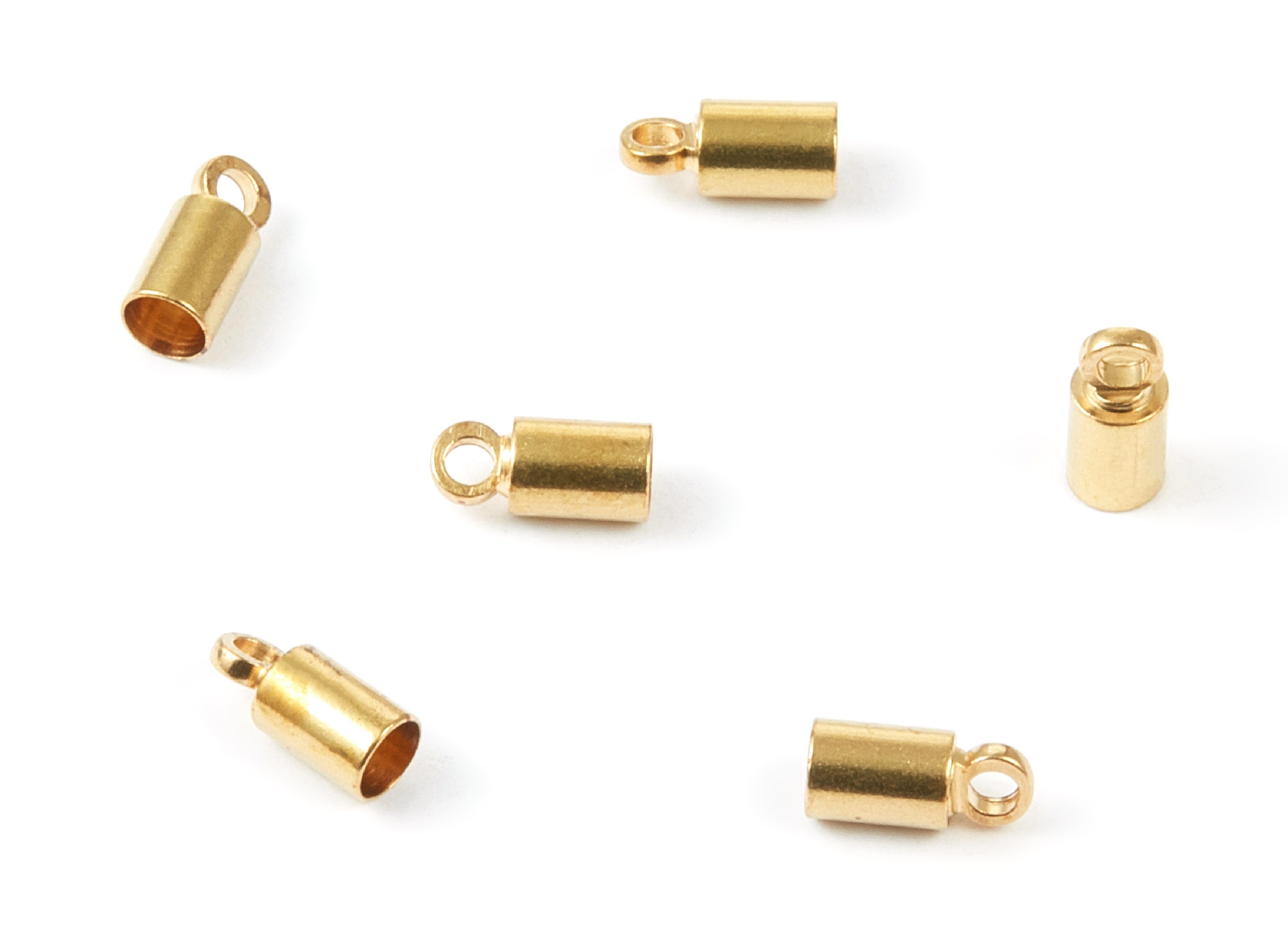 Brass Tassel End Caps - 4x9 - Raw Brass Barrel End - Cord End Caps - Jewelry Supplies - 8.83x3.94x0.23mm - PP1469 - DOMEDBAZAAR