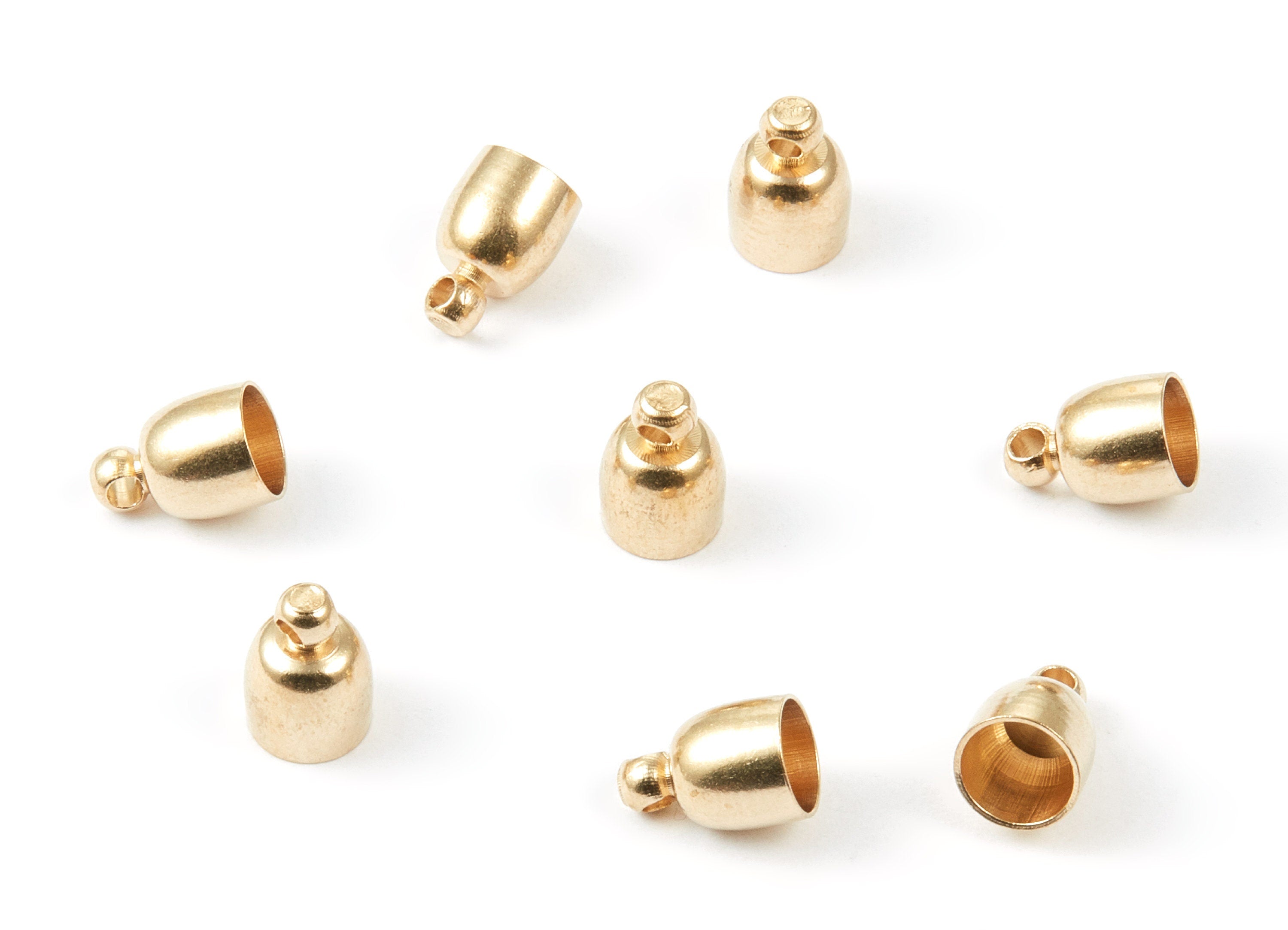 Brass Tassel End Caps - Raw Brass Barrel End - 7*10 - Cord End Caps - Jewelry Supplies - 9.95x6.95x0.42mm- PP1487 - DOMEDBAZAAR