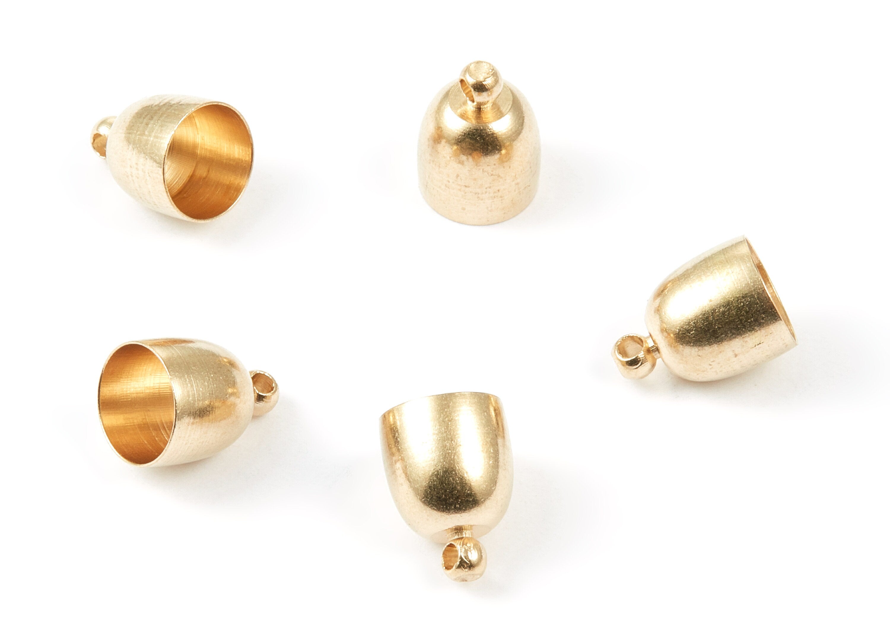 Brass Tassel End Caps - Raw Brass Barrel End - 10*13.5 - Cord End Caps - Jewelry Supplies - 13.55x10x0.5mm - PP1486 - DOMEDBAZAAR