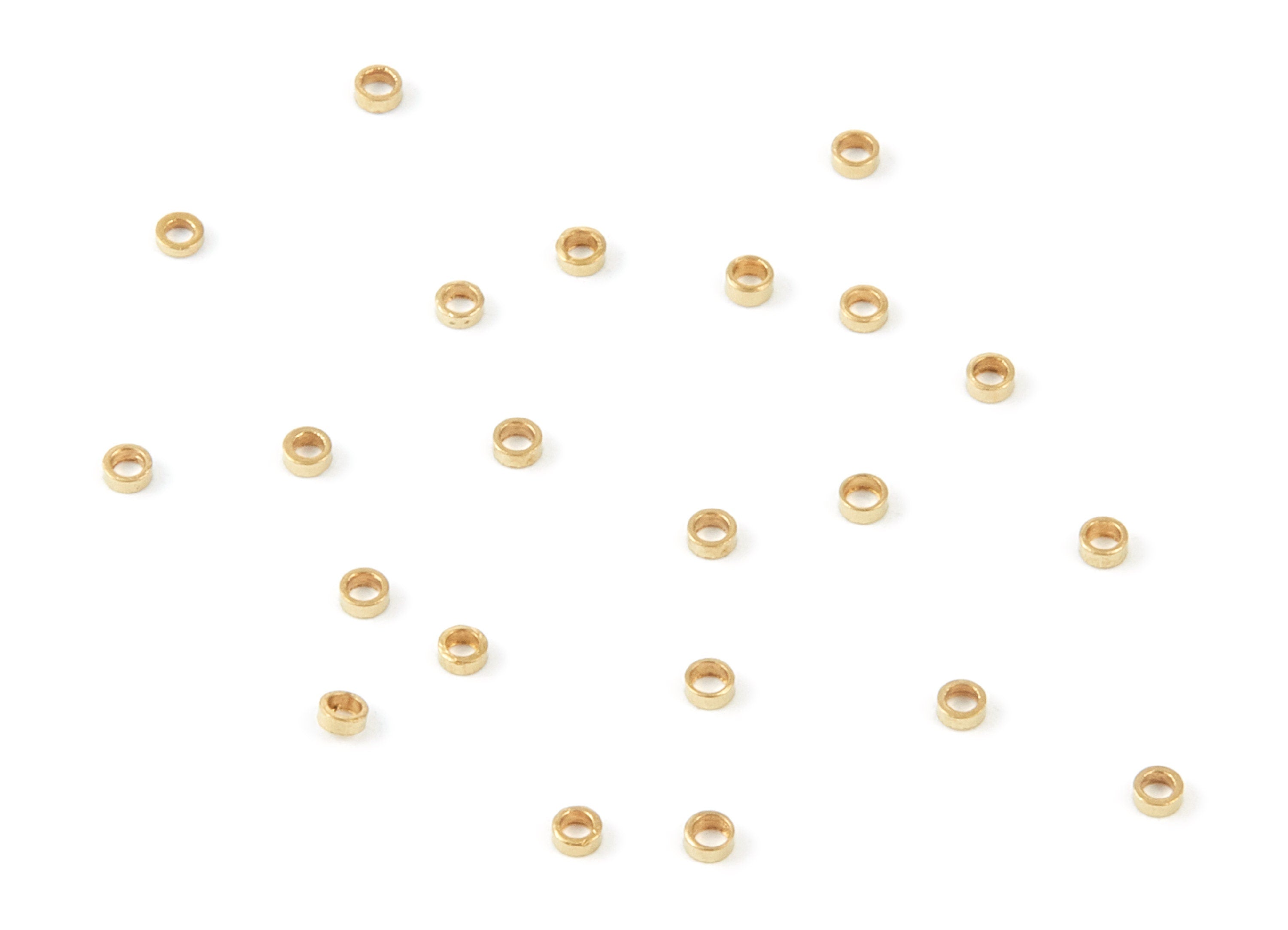 Brass Spacer Ball Beads - 2X1.0 - Raw Brass Spacer Ball Beads - Jewelry Supplies - 2x2x0.81mm - PP1447 - DOMEDBAZAAR