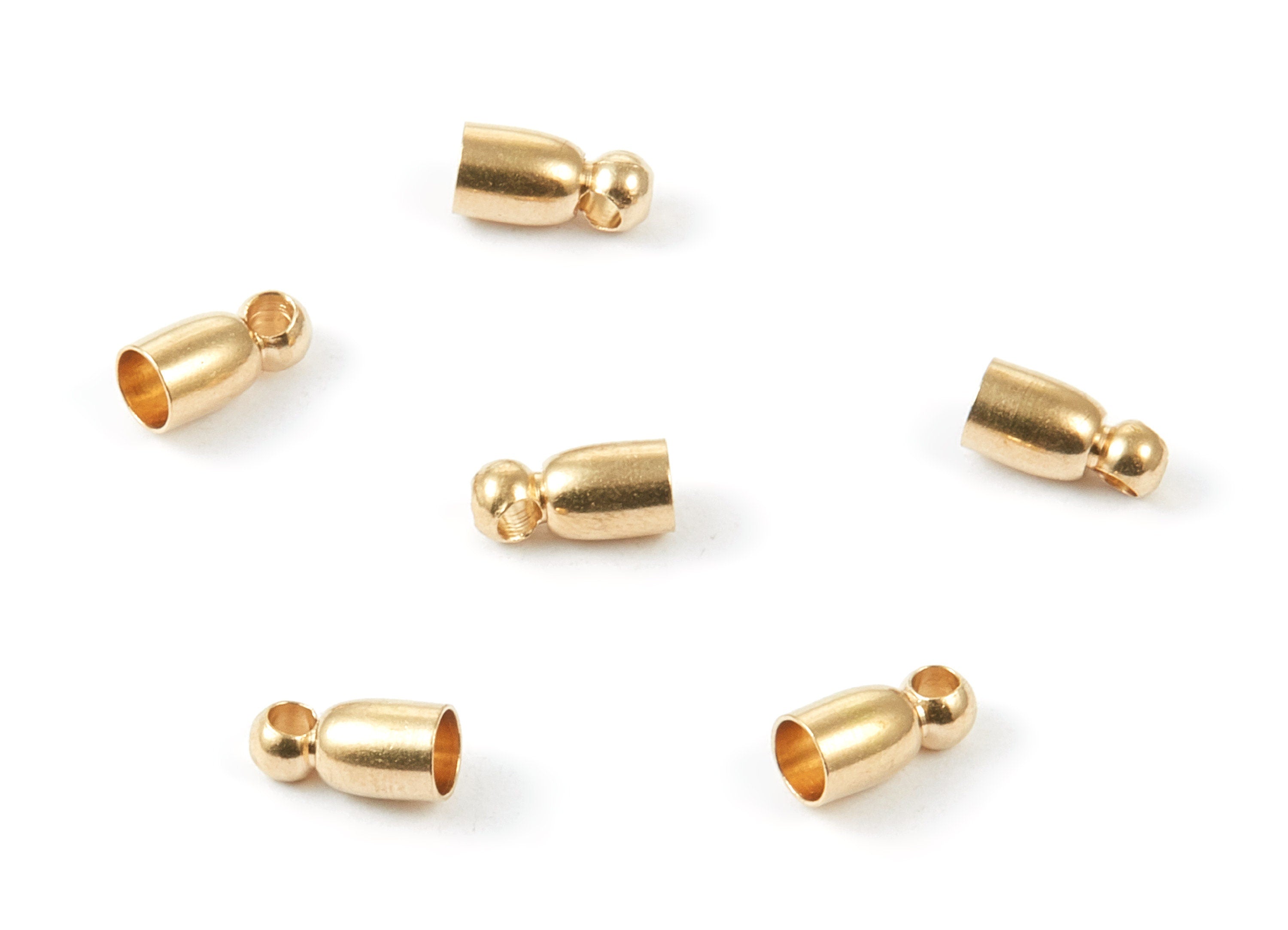 Brass Tassel End Caps - 4x8 - Raw Brass Barrel End - Cord End Caps - Jewelry Supplies - 7.99x3.95x0.3mm - PP1463 - DOMEDBAZAAR