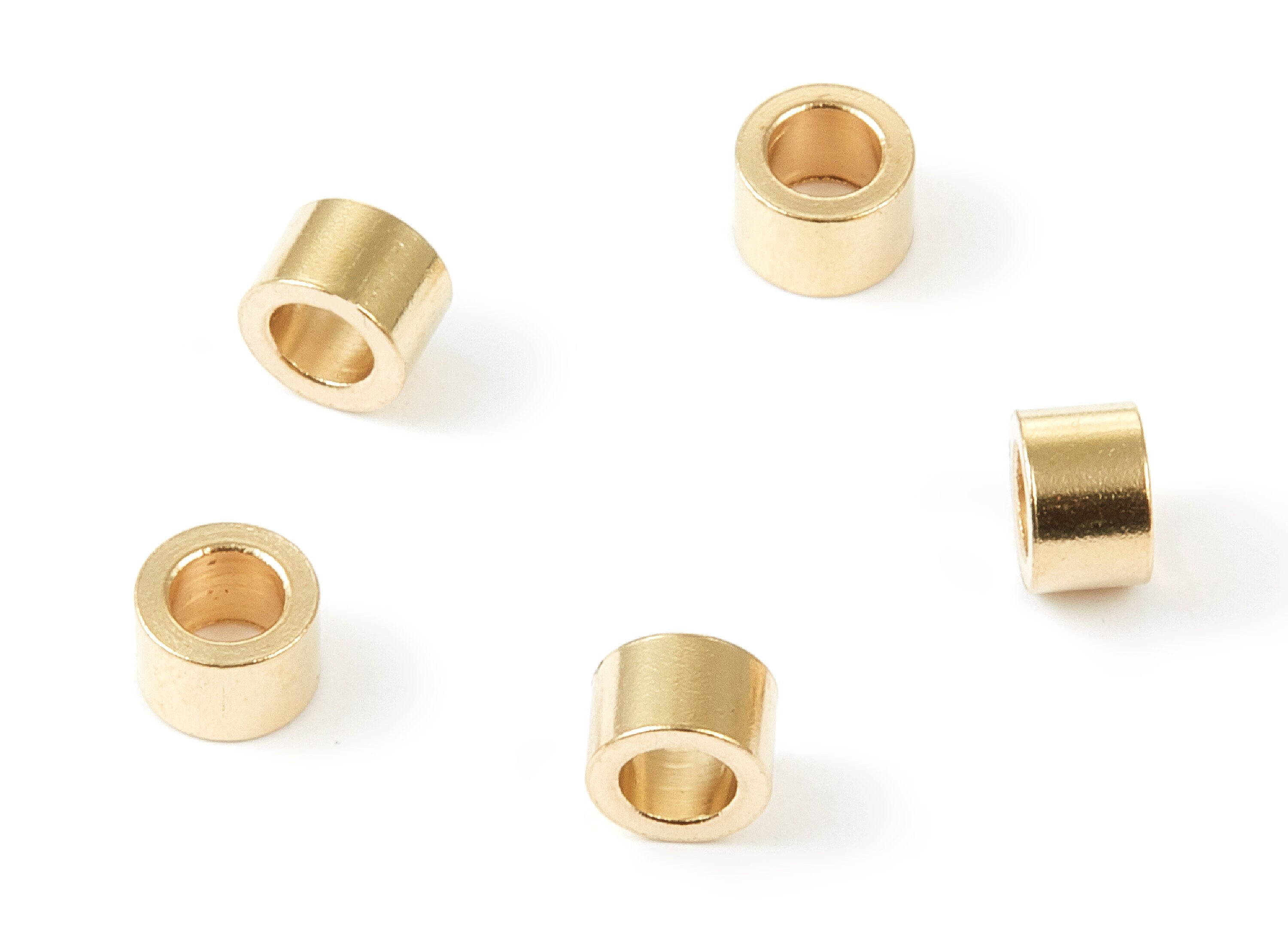 Industrial Brass Tube - 7x5 - Brass Tube Beads - Raw Brass Plain Tube Beads - jewelry supplies - 7x7x4.7mm - PP1462 - DOMEDBAZAAR