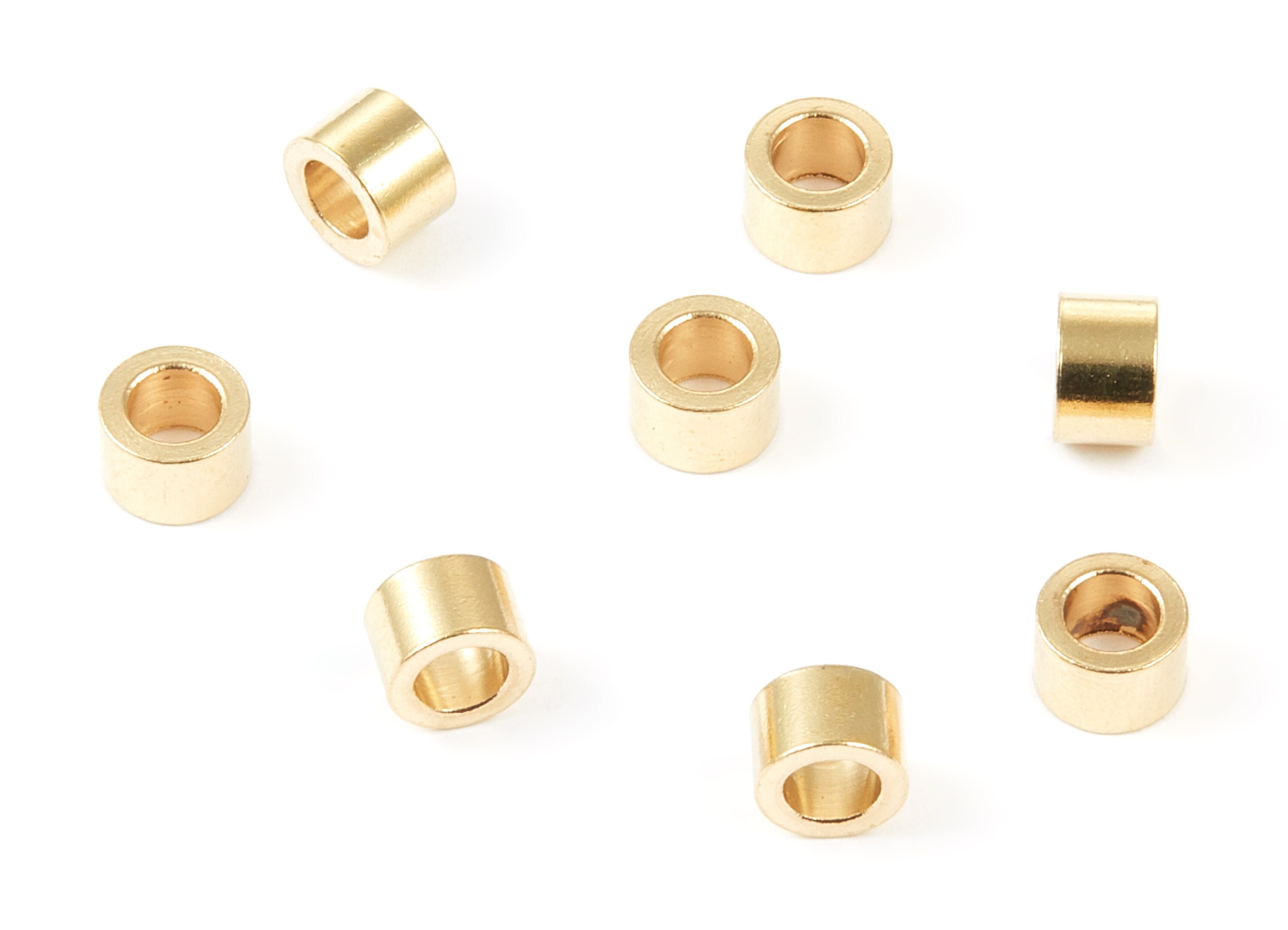 Industrial Brass Tube - 7x5 - Brass Tube Beads - Raw Brass Plain Tube Beads - jewelry supplies - 7x7x4.7mm - PP1462 - DOMEDBAZAAR