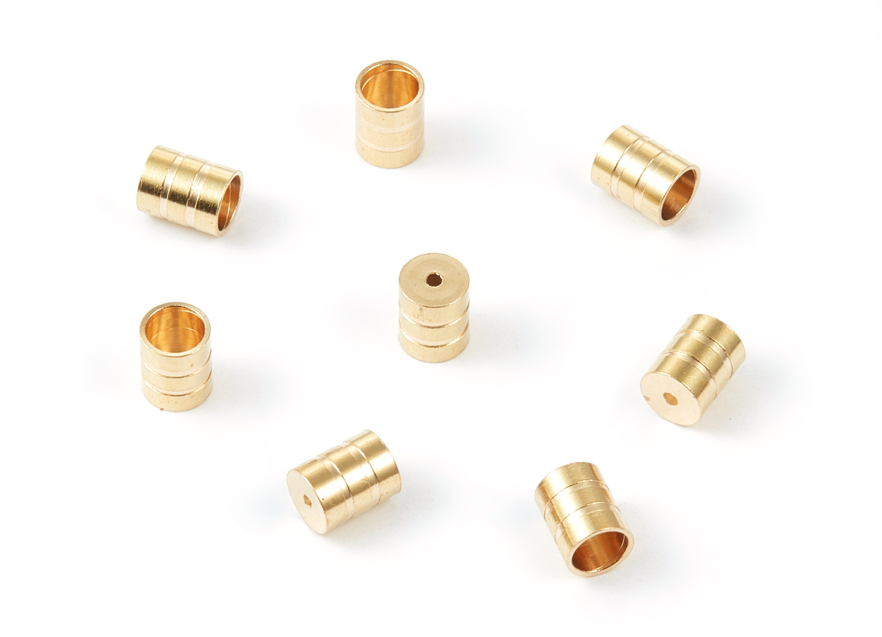 Brass Tassel End Caps - 6X7.5 - Raw Brass Barrel End - Cord End Caps - Jewelry Supplies - 7.47x6x0.55mm - PP1460 - DOMEDBAZAAR
