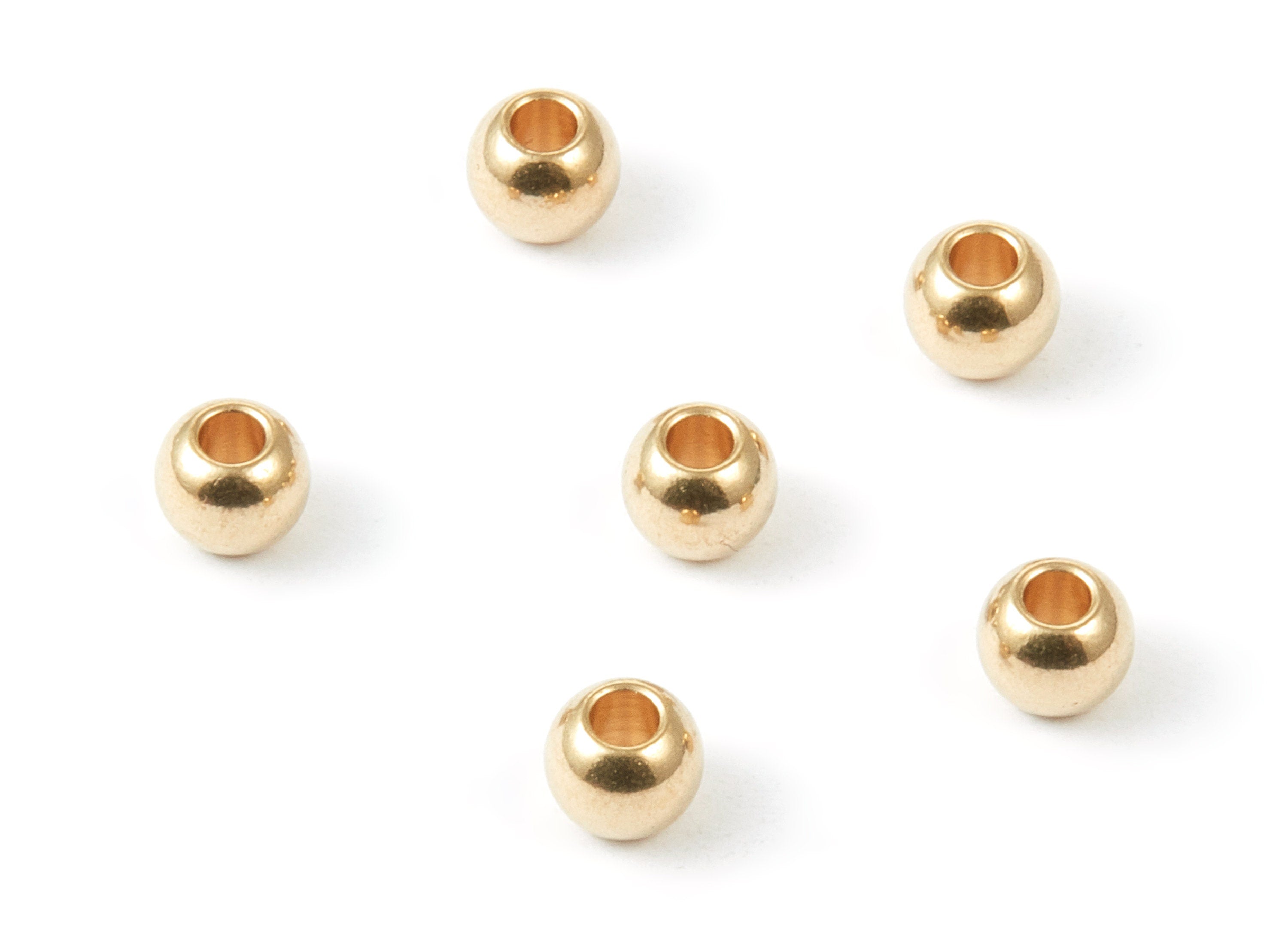 Brass Spacer Ball Beads - 6X2.5 - Raw Brass Spacer Ball Beads - Jewelry Supplies - 5.89x4.85mm - PP1474 - DOMEDBAZAAR