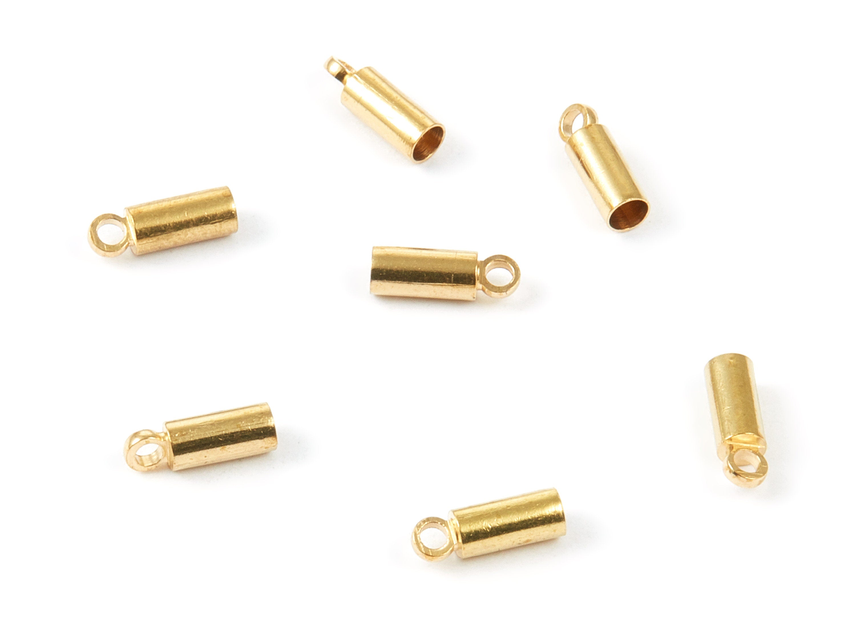 Brass Tassel End Caps - Raw Brass Barrel End - Cord End Caps - 3*9 - Jewelry Supplies - 8.96x2.98x0.24mm - PP1453 - DOMEDBAZAAR