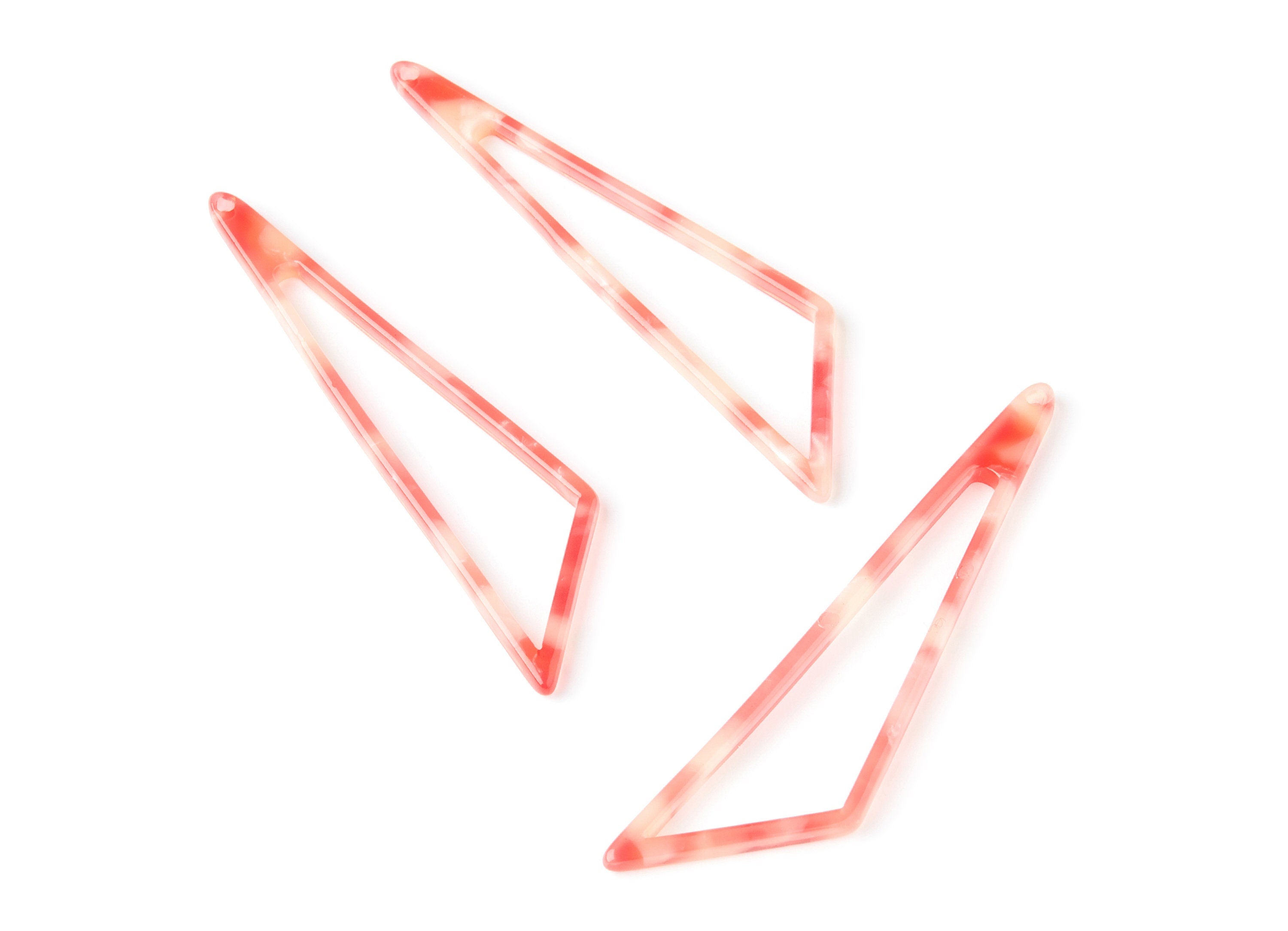 Acetate Triangle Earring Charms - Triangle Pendant - Earring Findings - Jewelry Supplies - Color Code: A34 - 69,12x16,3x2,6mm - AC1357C - DOMEDBAZAAR
