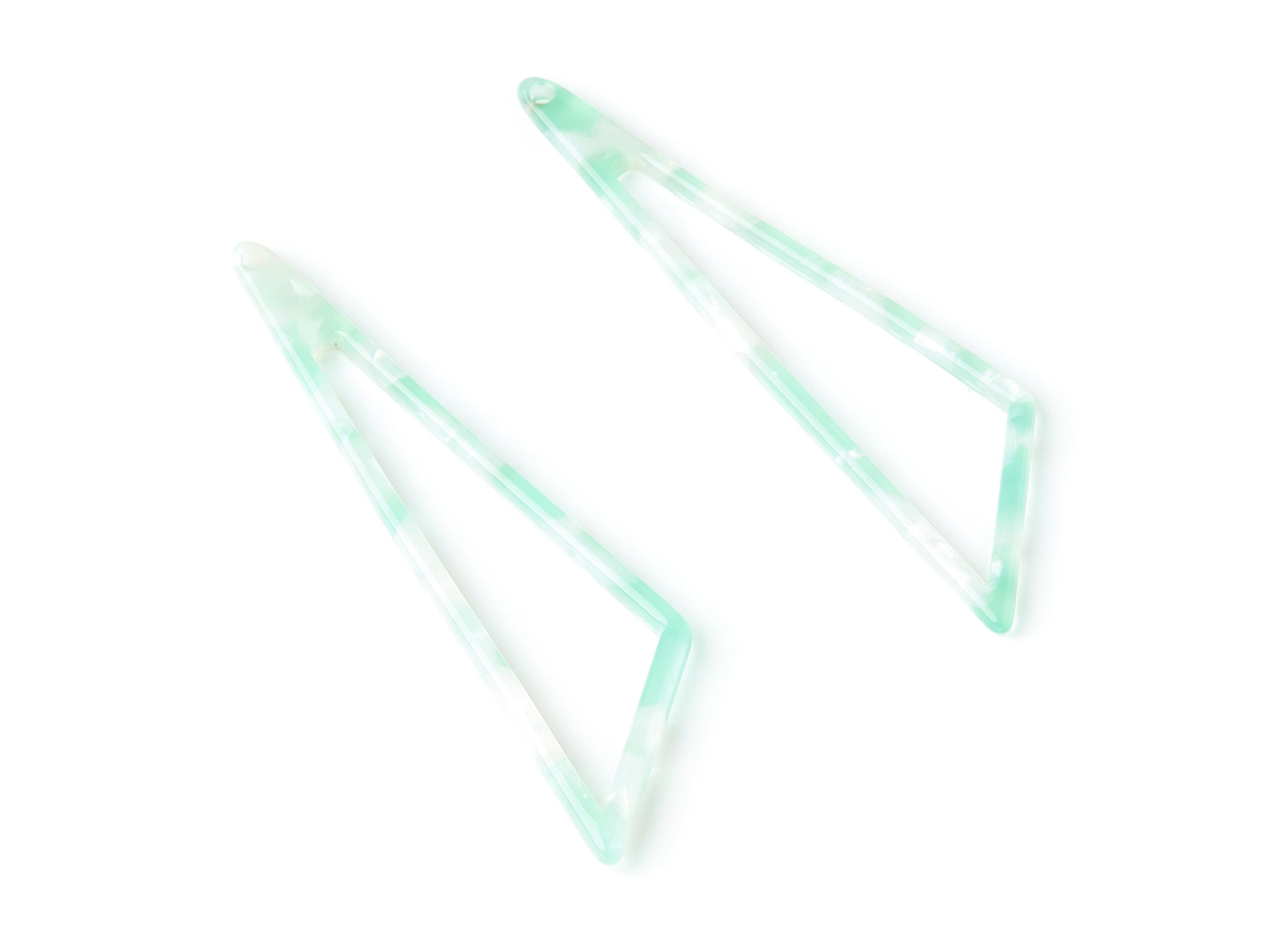 Acetate Triangle Earring Charm - Triangle Pendant - Earring Findings - Jewelry Supplies - Color Code: A35 - 69,12x16,3x2,6mm - AC1357D - DOMEDBAZAAR