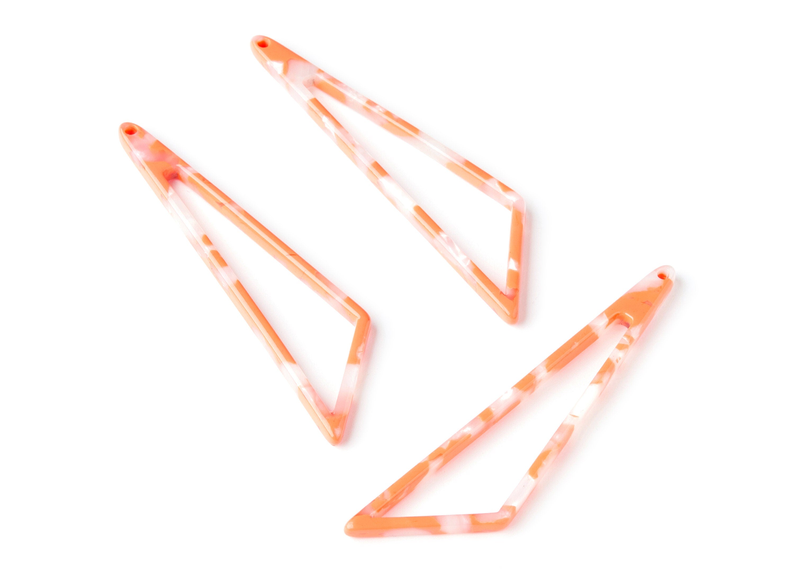 Acetate Triangle Earring Charm - Triangle Pendant - Earring Findings - Jewelry Supplies - Color Code: A39 - 69,12x16,3x2,6mm - AC1357L - DOMEDBAZAAR