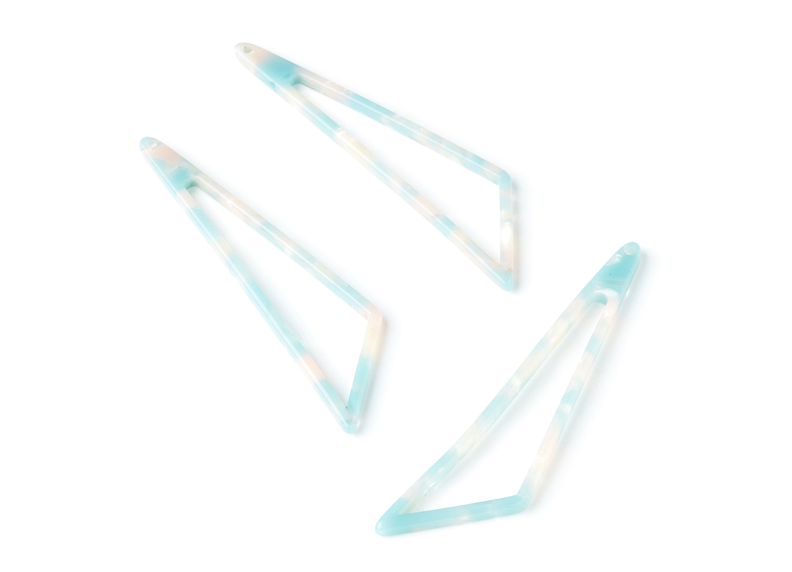 Acetate Triangle Earring Charms - Triangle Pendant - Earring Findings - Jewelry Supplies - Color Code: A36 - 69,12x16,3x2,6mm - AC1357S - DOMEDBAZAAR