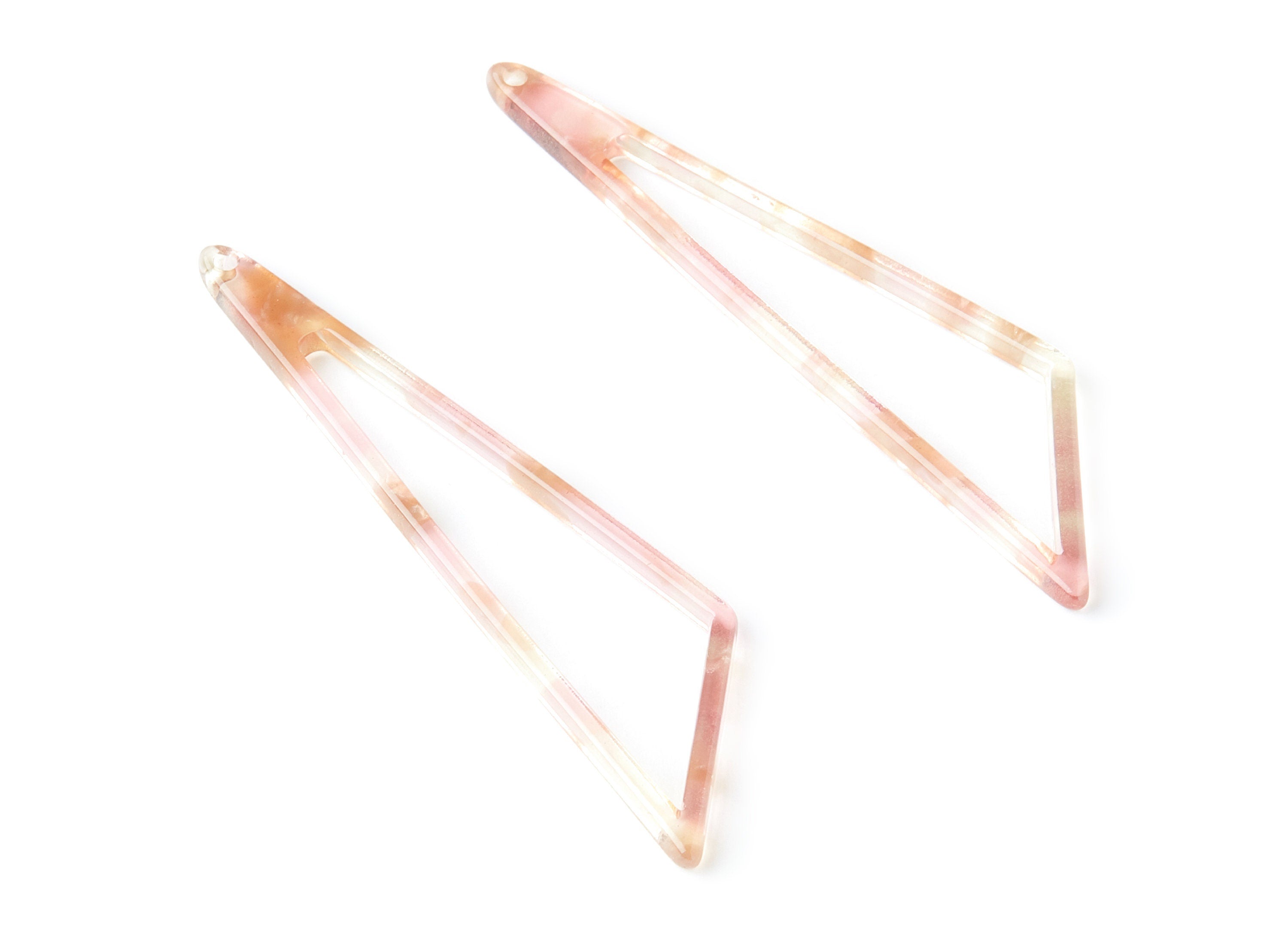 Acetate Triangle Earring Charms - Triangle Pendant - Earring Findings - Jewelry Supplies - Color Code: A45 - 69,12x16,3x2,6mm - AC1357V - DOMEDBAZAAR