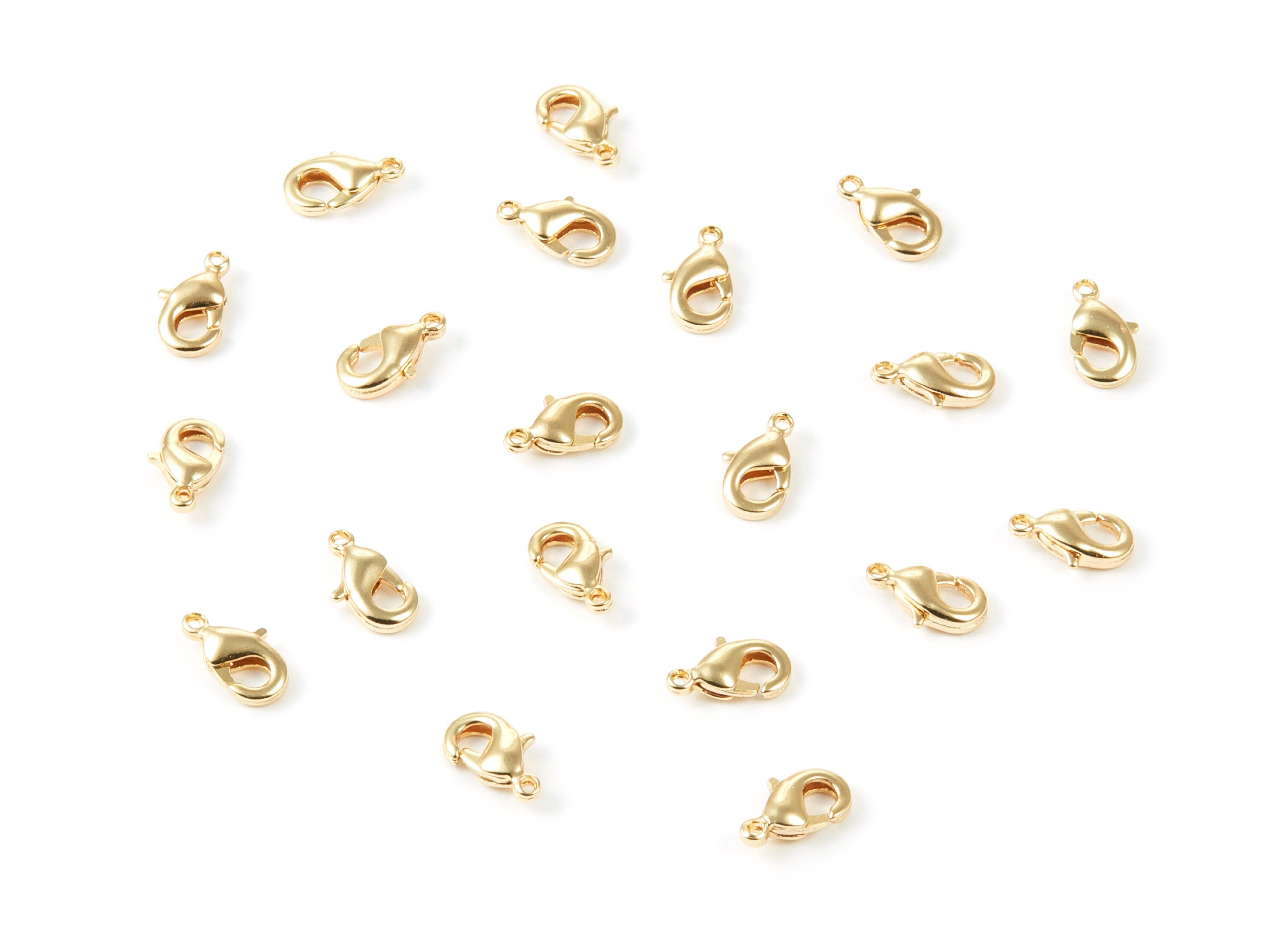 Real Gold Plated Brass Parrot Clasp - 18K - Gold Plated Brass Lobster Claw Clasps - Jewelry Supplies - 10x5.52x2.96mm - RGP1022 - DOMEDBAZAAR