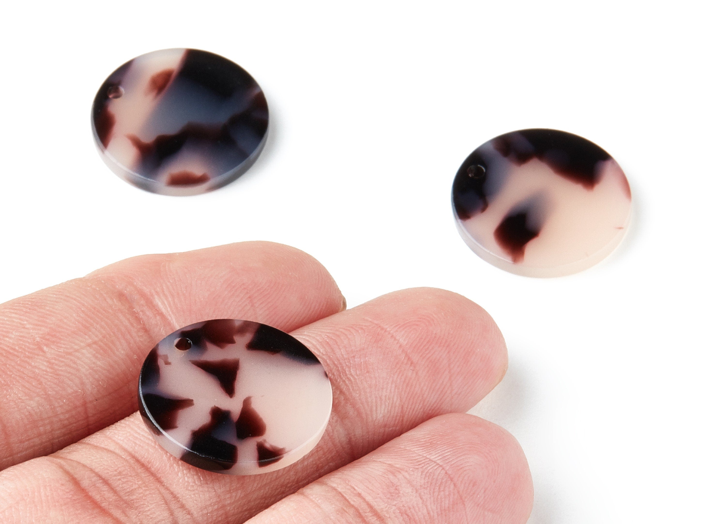 Acetate Acrylic Earring Charms - Blonde Acetate Pendant With 1 Hole - Color Code: A06 - Earring Findings - 19.86x19.86x2.57mm - AC1316B - DOMEDBAZAAR