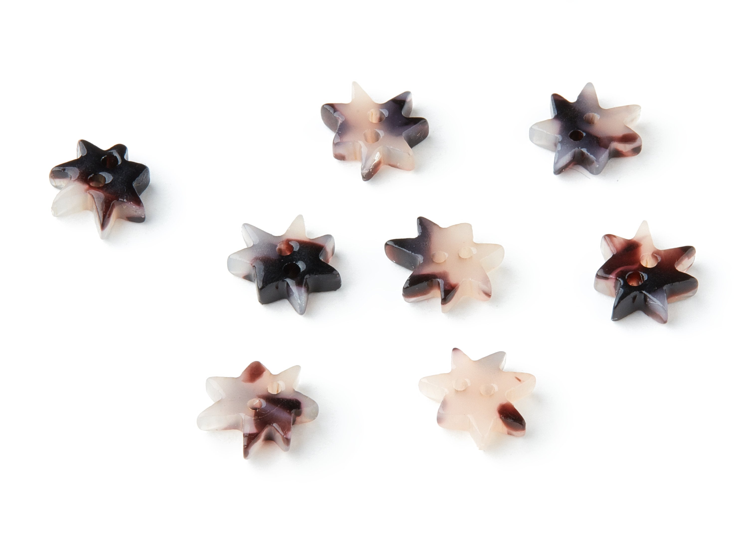 Acetate Acrylic Earring Charms - Star Shaped Acetate Pendant With 2 Holes - Color Code: A06 - Earring Findings - 10x8.82x2.6mm - AC1308B - DOMEDBAZAAR