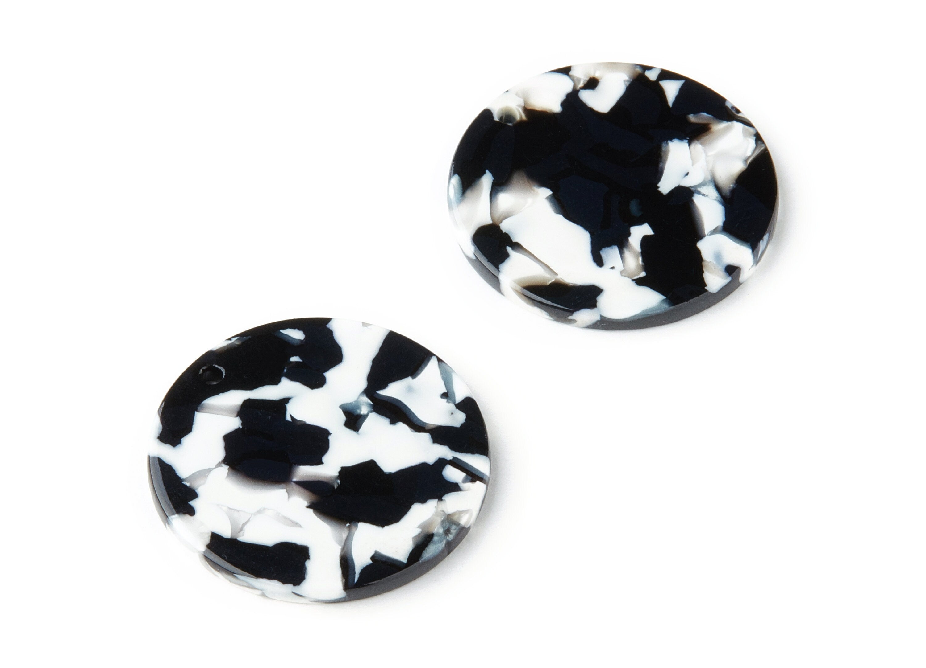 Acetate Acrylic Earring Charms - Round Acetate Earrings With 1 Hole - Color Code: A17 - Earring Findings - 30.7x30.7x2.62mm - AC1315A - DOMEDBAZAAR