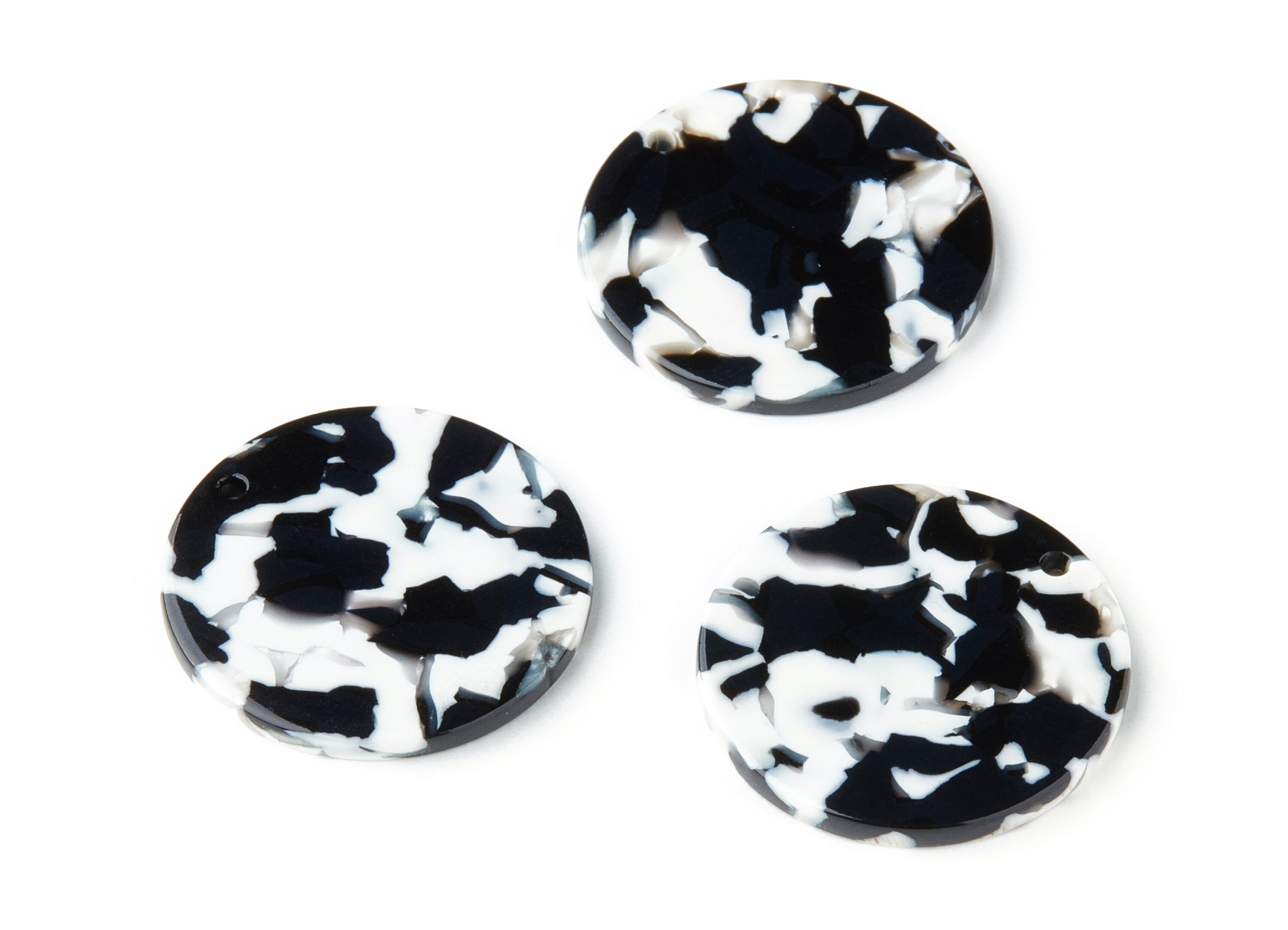Acetate Acrylic Earring Charms - Round Acetate Earrings With 1 Hole - Color Code: A17 - Earring Findings - 30.7x30.7x2.62mm - AC1315A - DOMEDBAZAAR