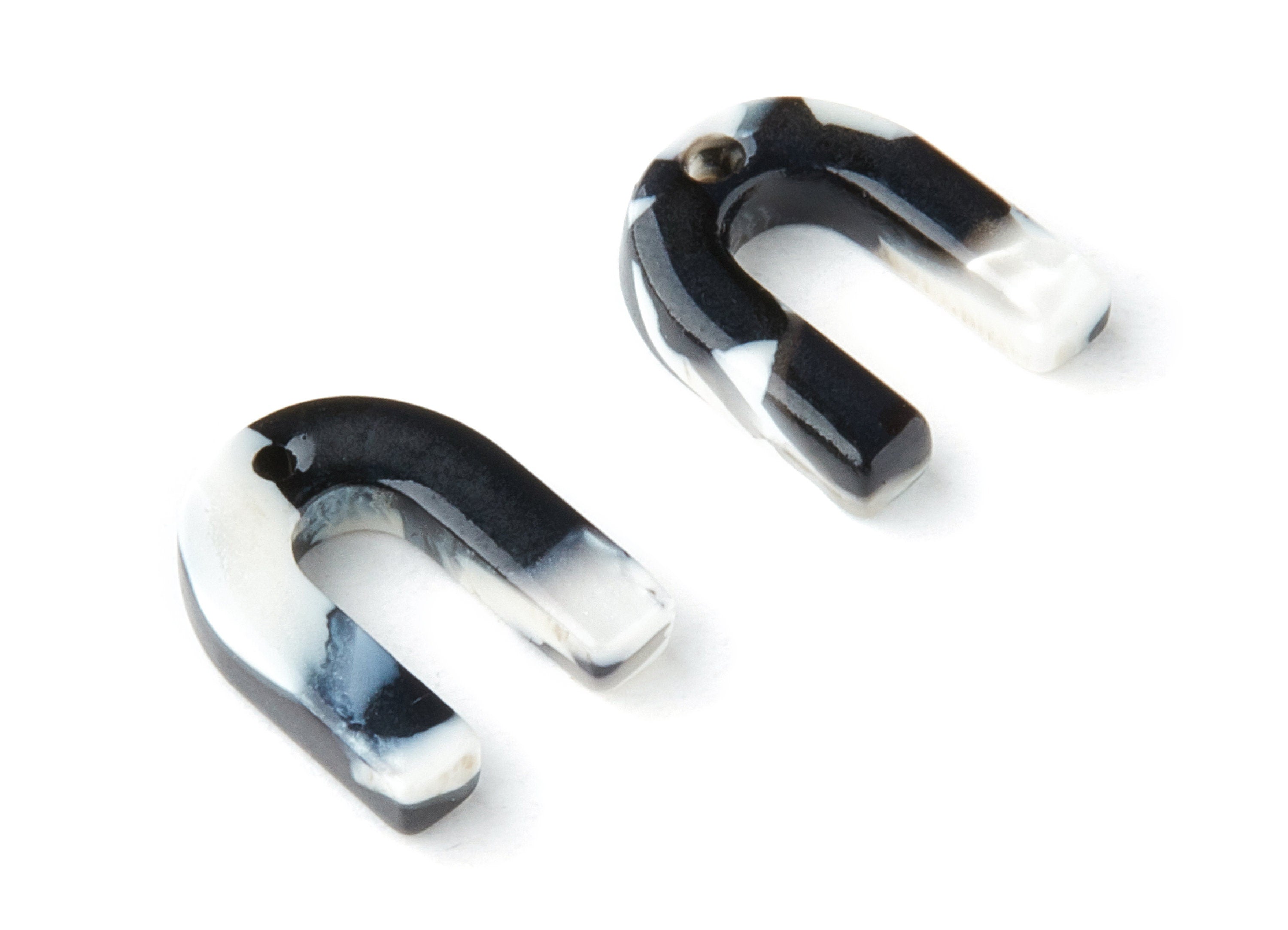 Acetate U Earring Charms - U Pendant - Earring Findings - Jewelry Supplies - Color Code: A17 -  12.55x10x2.56mm - AC1310A - DOMEDBAZAAR