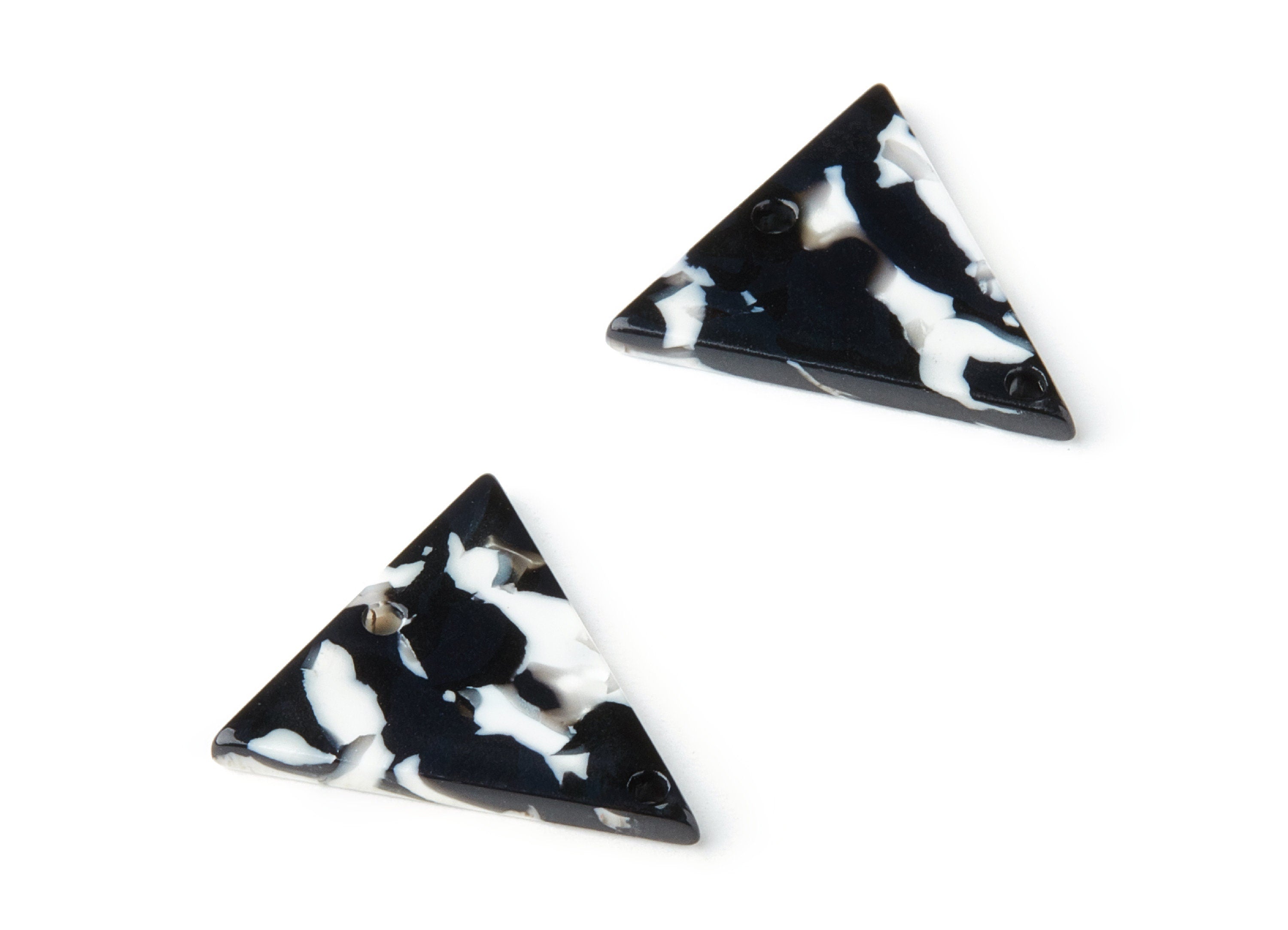 Acetate Triangle Earring Charms - Acetate Triangle Pendant - Earring Findings - Jewelry Supplies - Color Code:A17 - 24x23.86x2.6mm - AC1317A - DOMEDBAZAAR