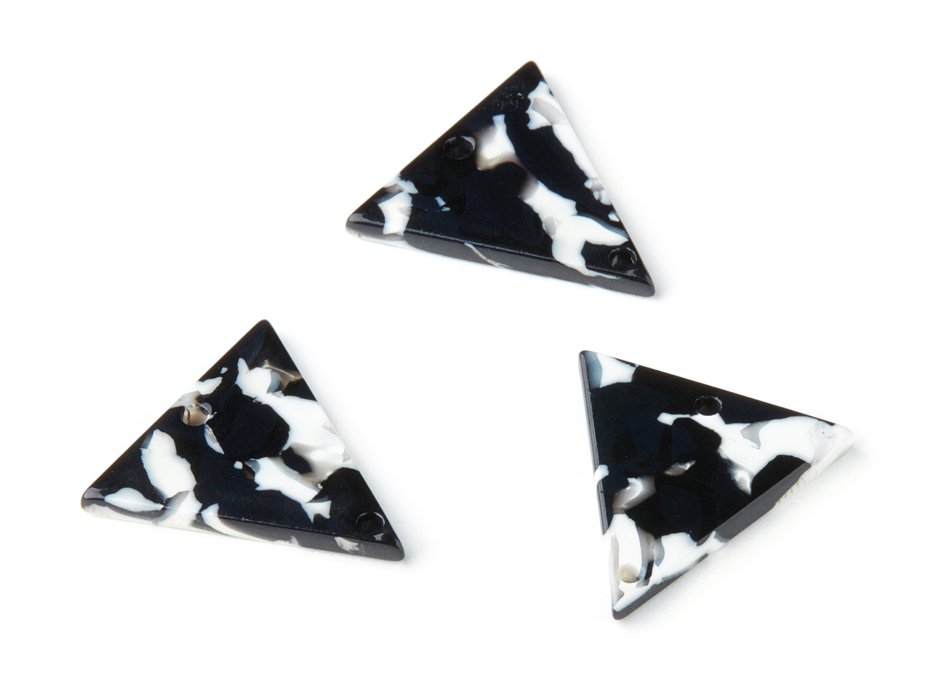 Acetate Triangle Earring Charms - Acetate Triangle Pendant - Earring Findings - Jewelry Supplies - Color Code:A17 - 24x23.86x2.6mm - AC1317A - DOMEDBAZAAR