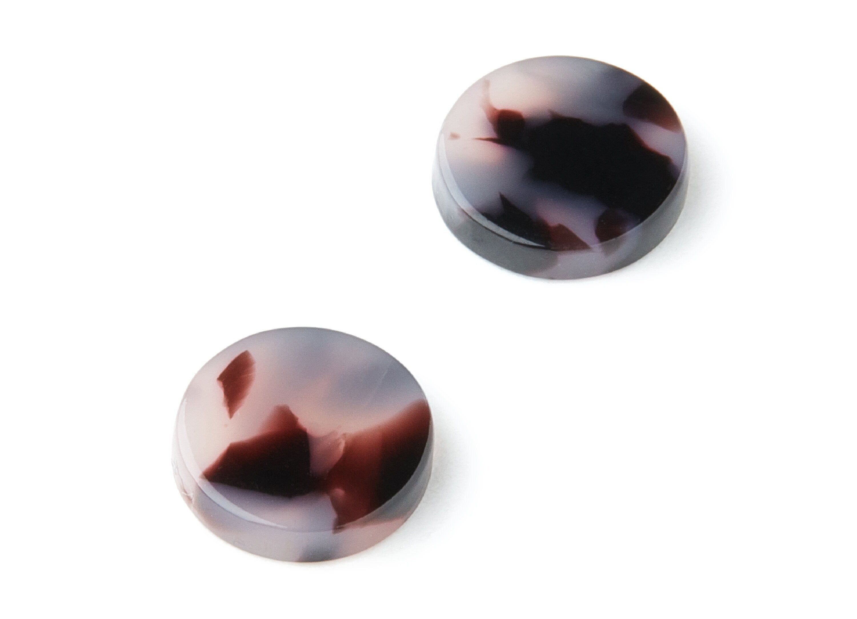 Acetate Acrylic Earring Charms - Blonde Acetate Tortoise Shell Pendants - Round Earrings - Color Code:A06 - 11.75x11.75x2.58mm - AC1419A - DOMEDBAZAAR
