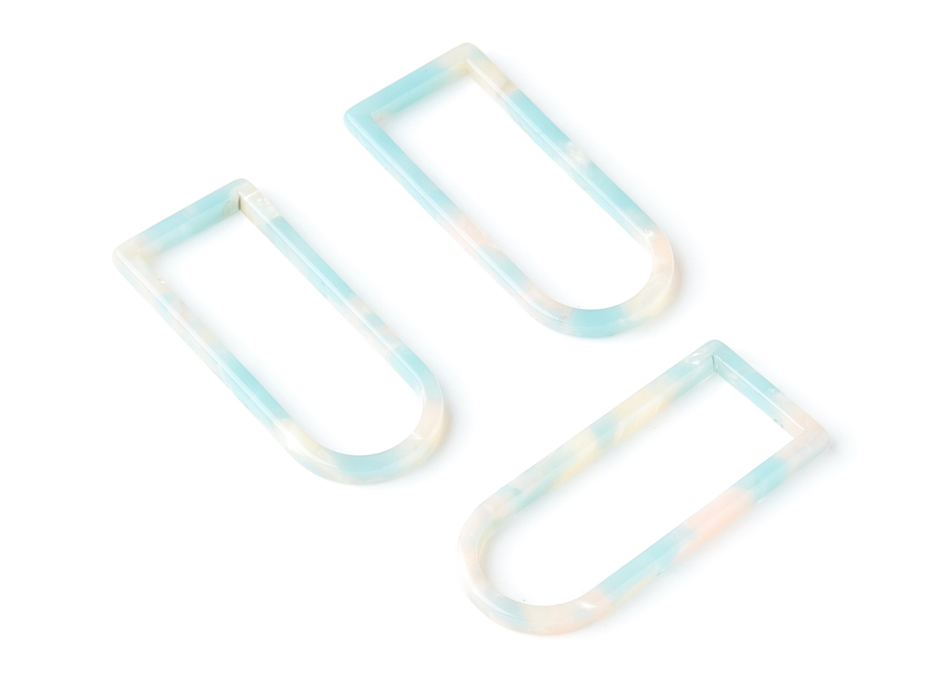 Acetate Geometric Earring Charms - Geometric Shaped Pendant - Earring Findings - Jewelry Supplies - 41.5x17.69x2.66mm - AC1362E - DOMEDBAZAAR