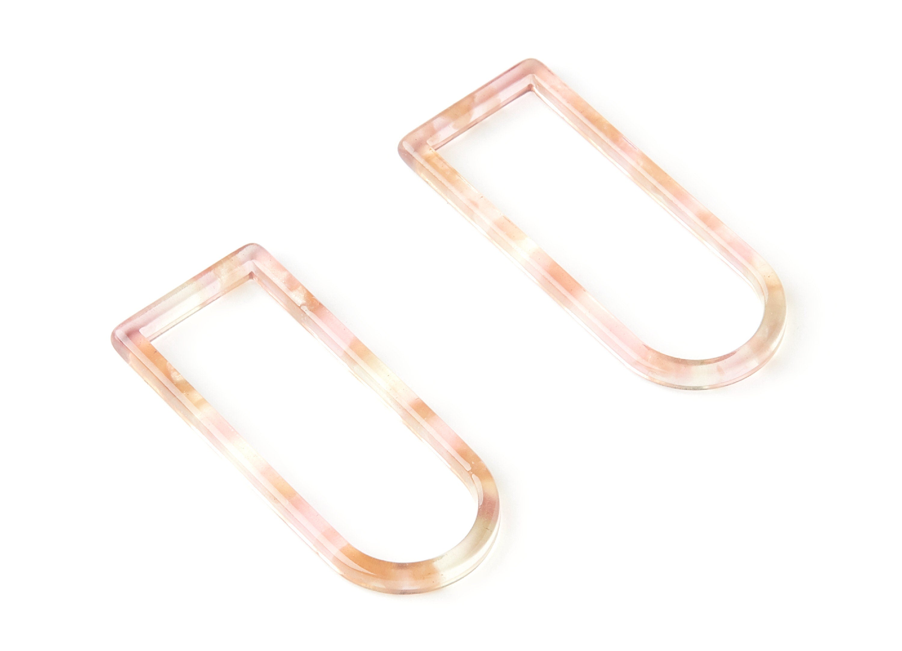 Acetate Geometric Earring Charms - Geometric Shaped Pendant - Earring Findings - Jewelry Supplies - 41.5x17.69x2.66mm - AC1362J - DOMEDBAZAAR