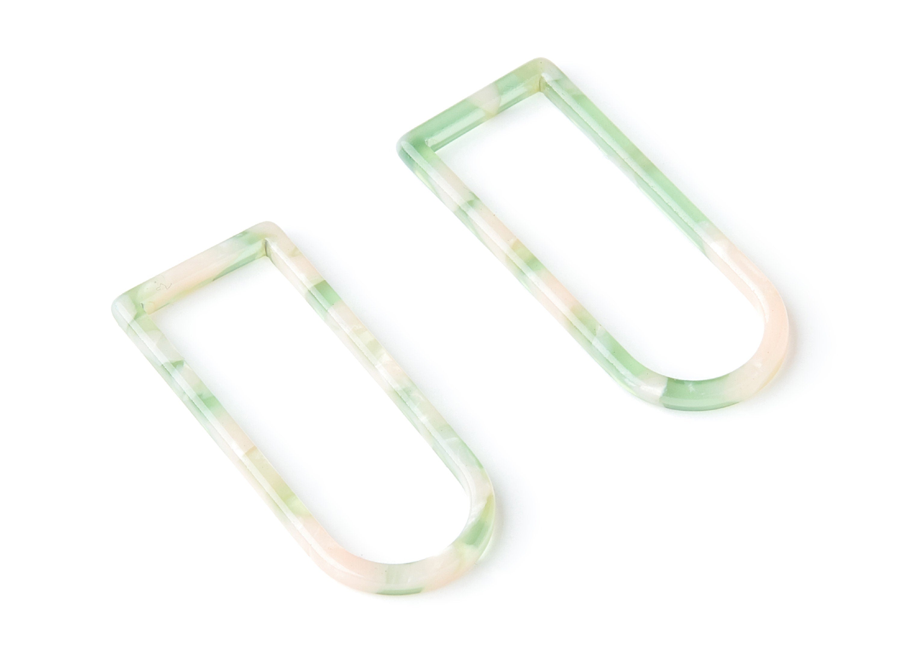 Acetate Geometric Earring Charms - Geometric Shaped Pendant - Earring Findings - Jewelry Supplies - 41.5x17.69x2.66mm - AC1362O - DOMEDBAZAAR