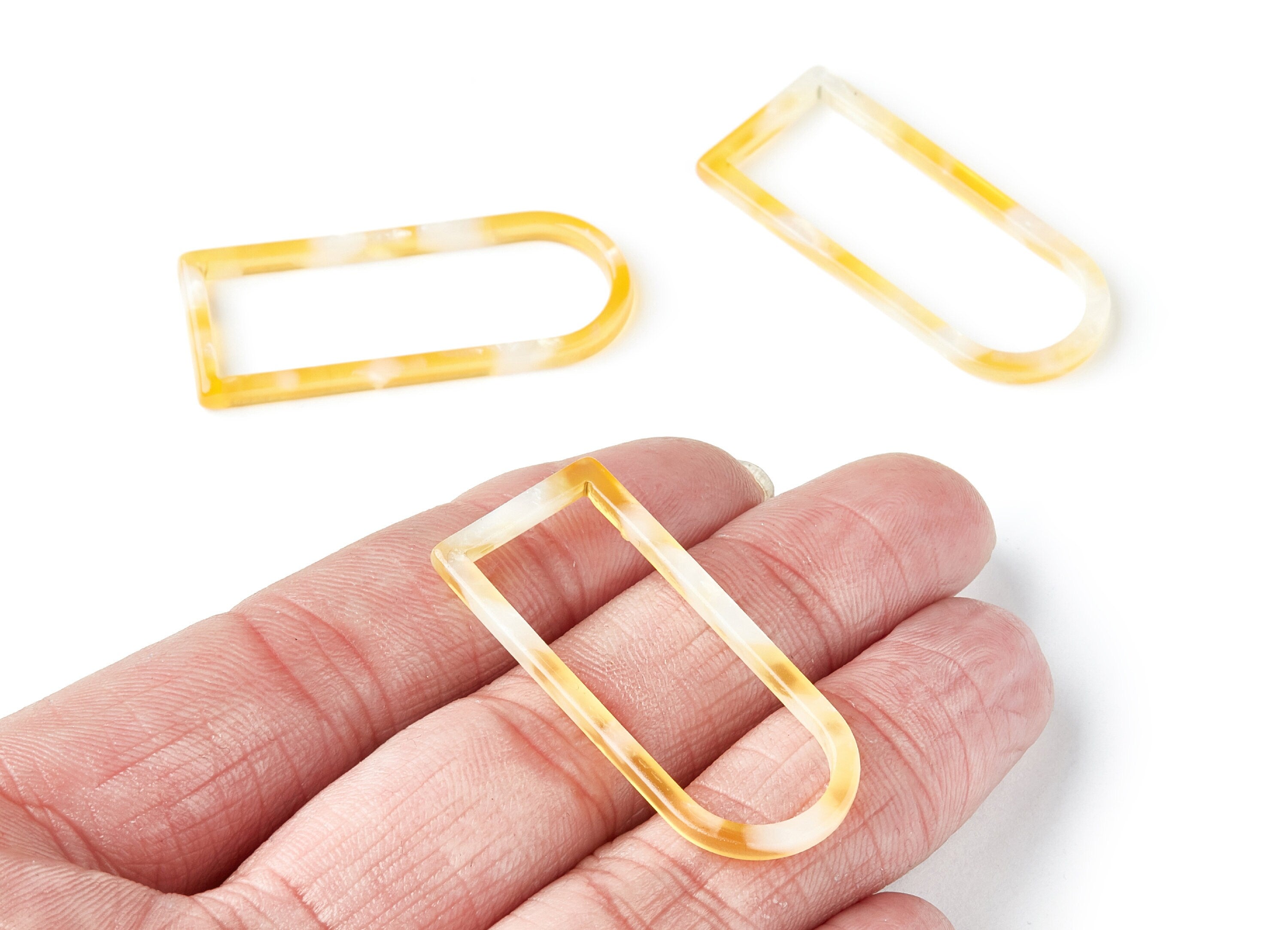 Acetate Geometric Earring Charms - Geometric Pendant - Earring Findings - Jewelry Supplies - 41.5x17.69x2.66mm - AC1362P - DOMEDBAZAAR