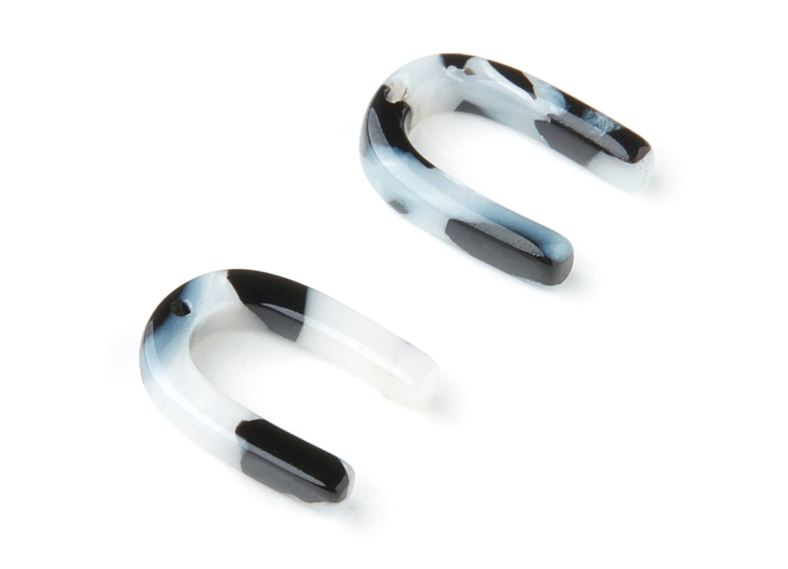 Acetate U Earring Charms - Acrylic U Pendant - Earring Findings - Jewelry Supplies - Color Code: A15 - 12.58x9.6x2.62mm - AC1417B - DOMEDBAZAAR