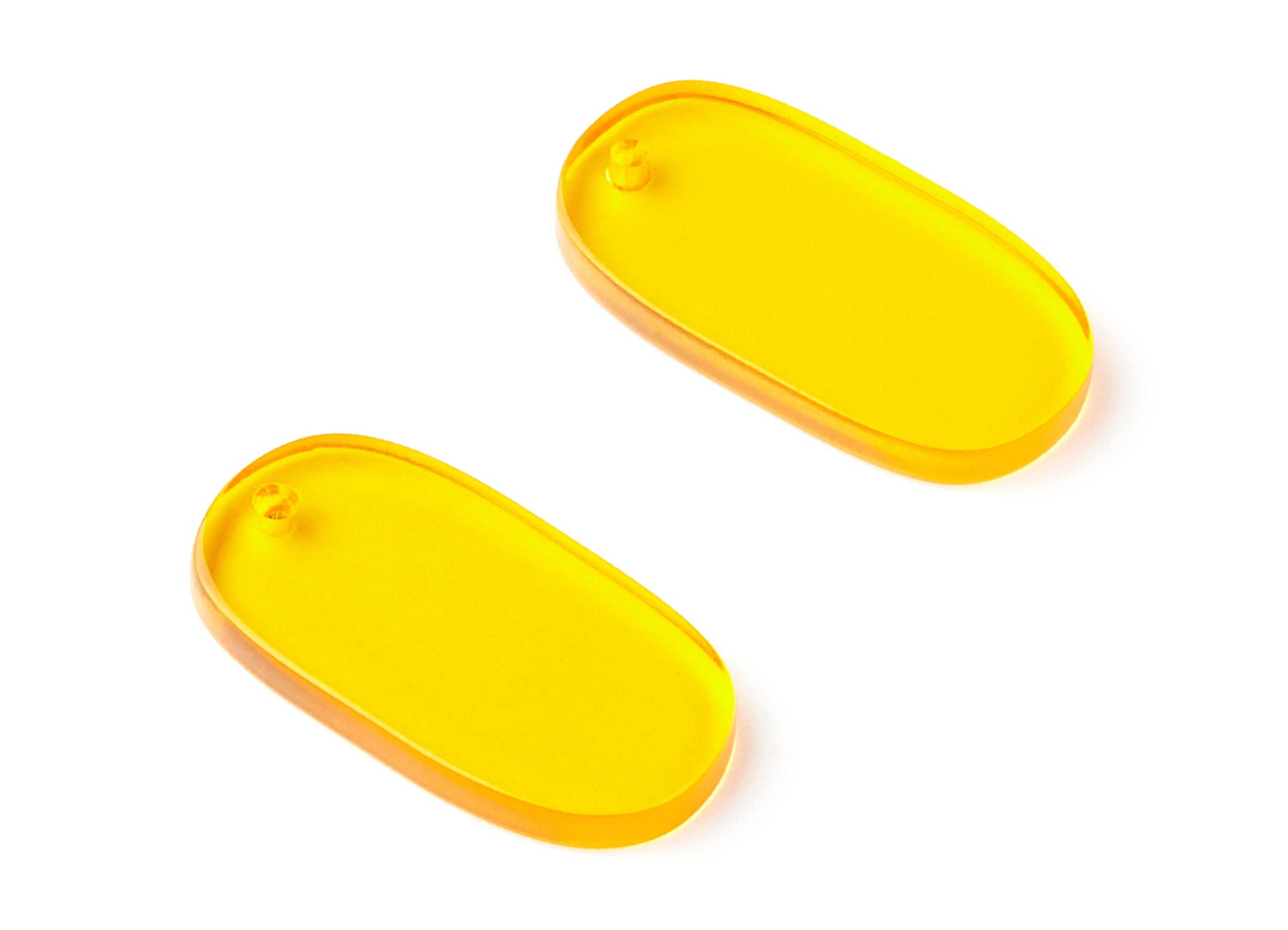 Acrylic Oval Earring Charms - Acrylic Oval Pendant - Earring Findings - Jewelry Supplies - Color Code:A71 - 26.7x14x2.6mm - AC1156AH - DOMEDBAZAAR
