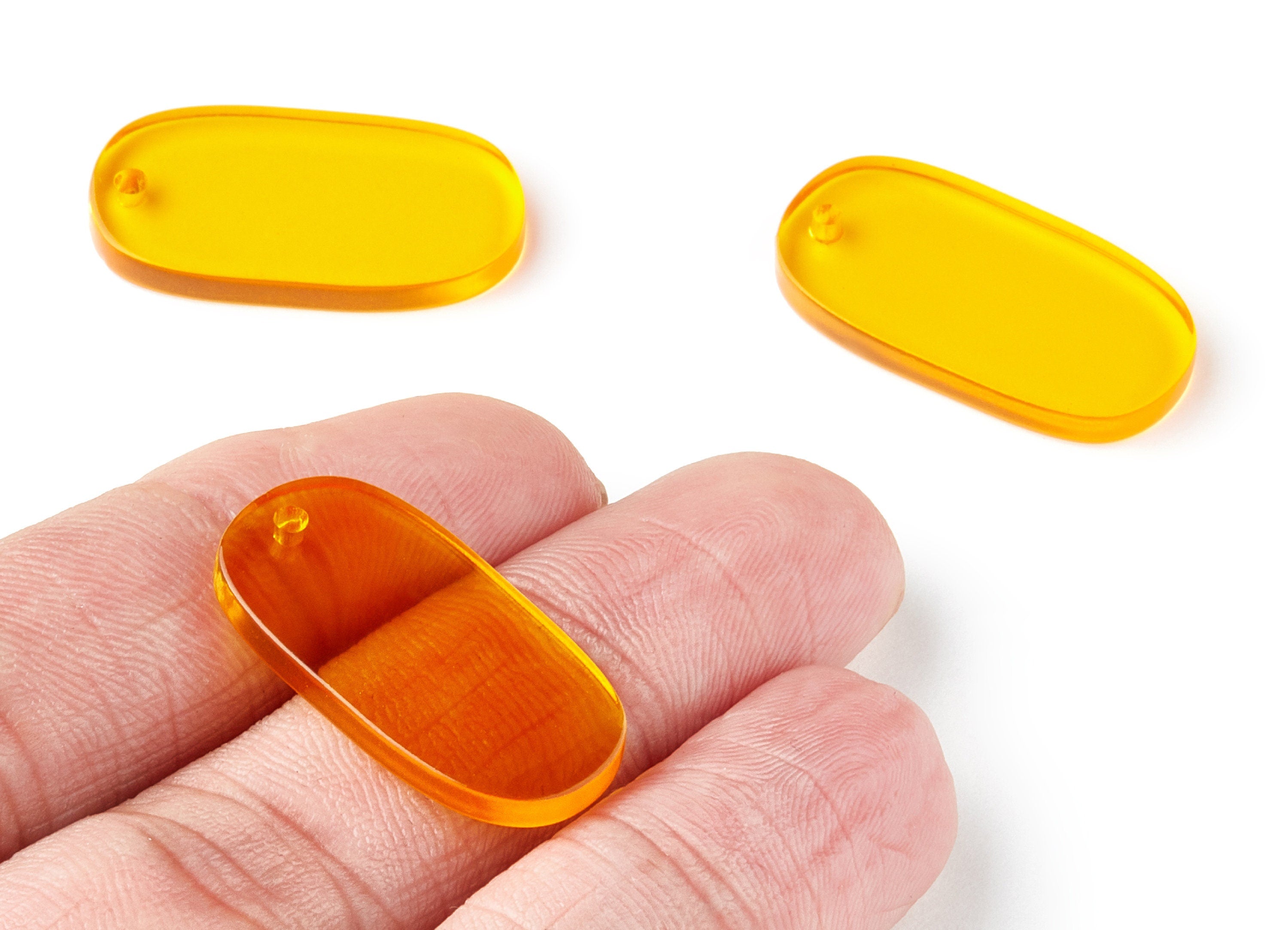 Acrylic Oval Earring Charms - Acrylic Oval Pendant - Earring Findings - Jewelry Supplies - Color Code:A71 - 26.7x14x2.6mm - AC1156AH - DOMEDBAZAAR