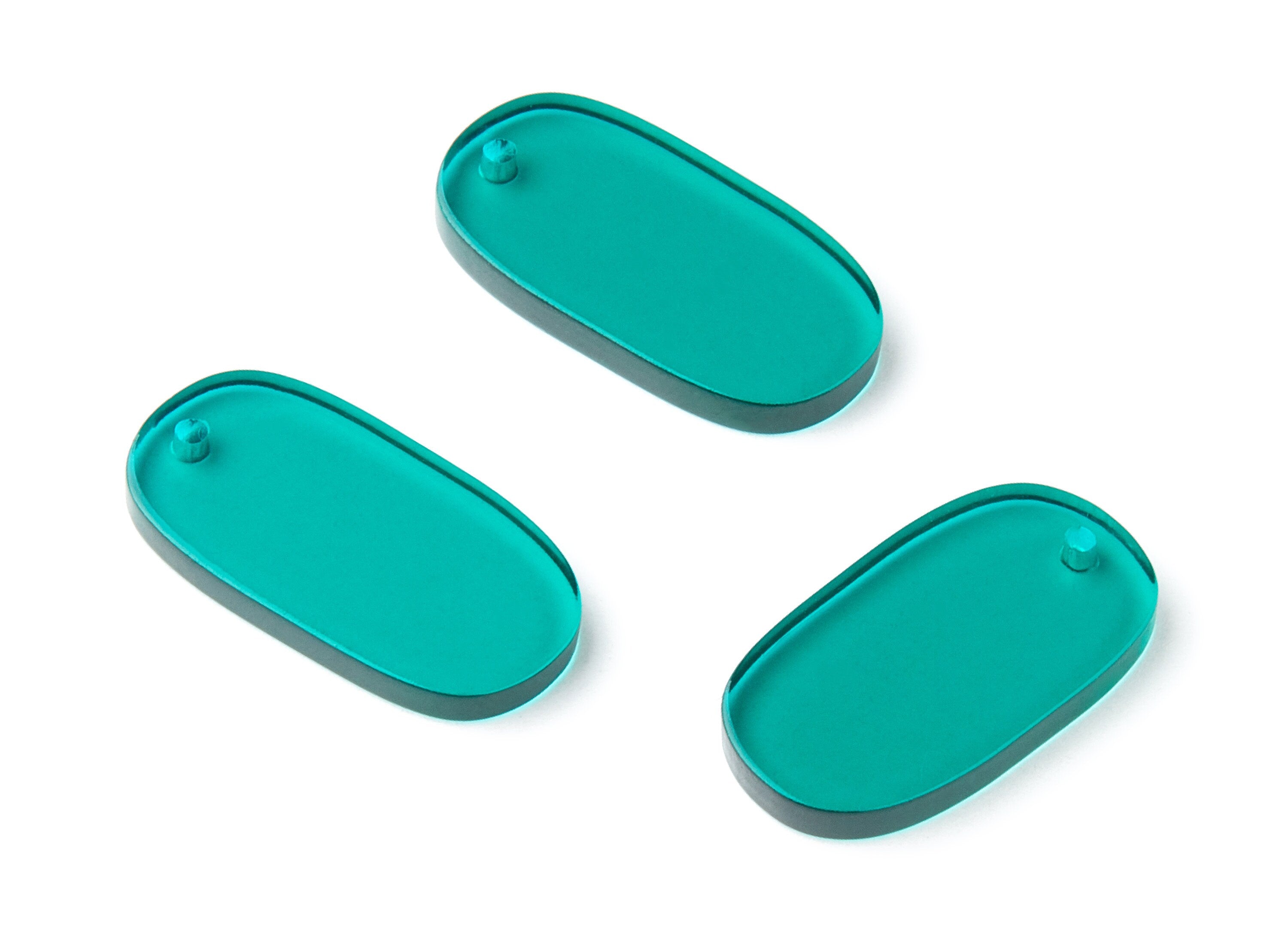 Acrylic Oval Earring Charms - Oval Shaped Pendant - Earring Findings - Jewelry Supplies - Color Code:A62 - 26.7x14x2.6mm - AC1156AC - DOMEDBAZAAR