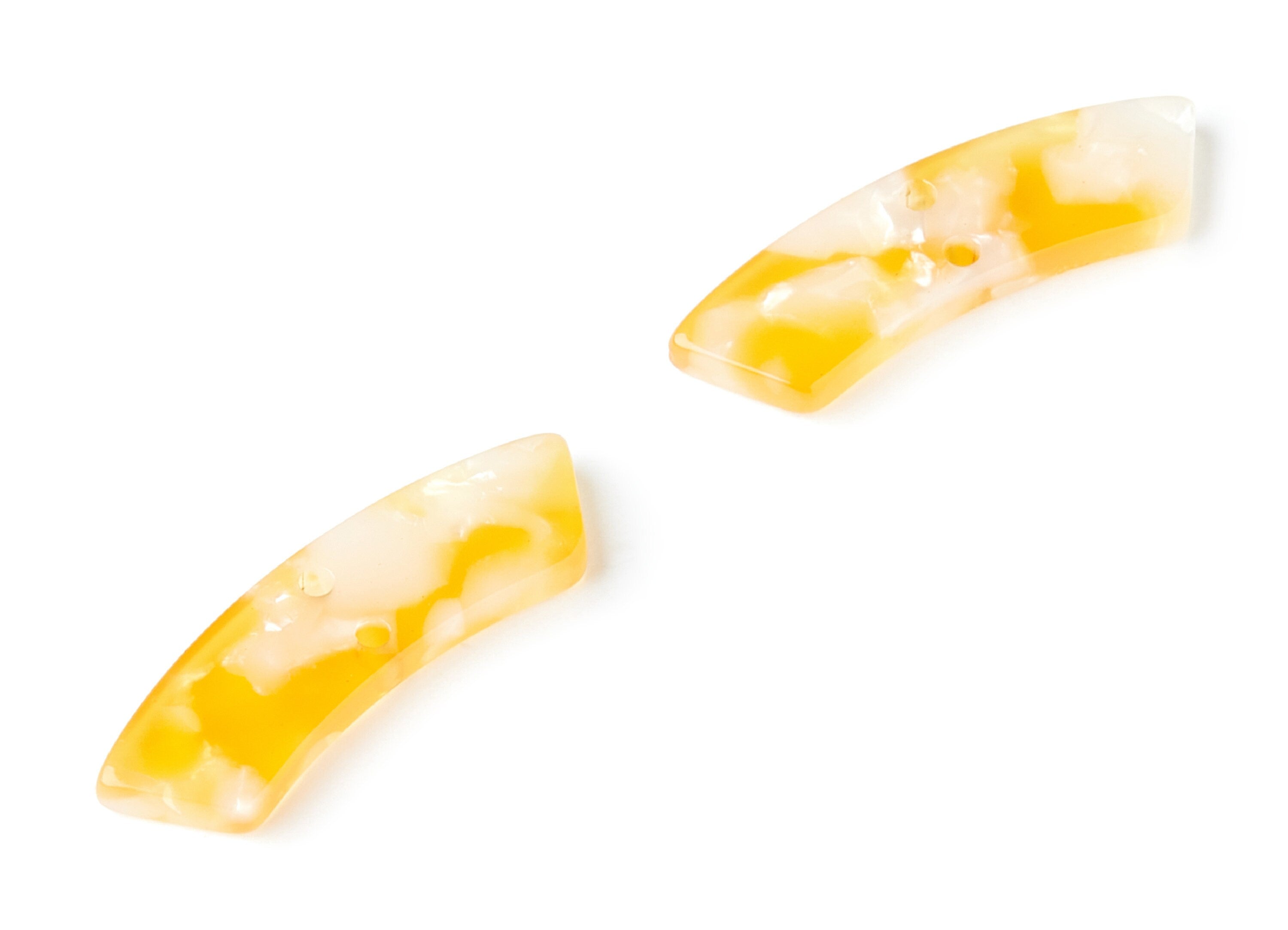 Acetate Irregular Earring Charms - Irregular Pendant With 2 Holes - Jewelry Supplies - Color Code: A43 - 31.1x9.79x2.66mm - AC1371E - DOMEDBAZAAR
