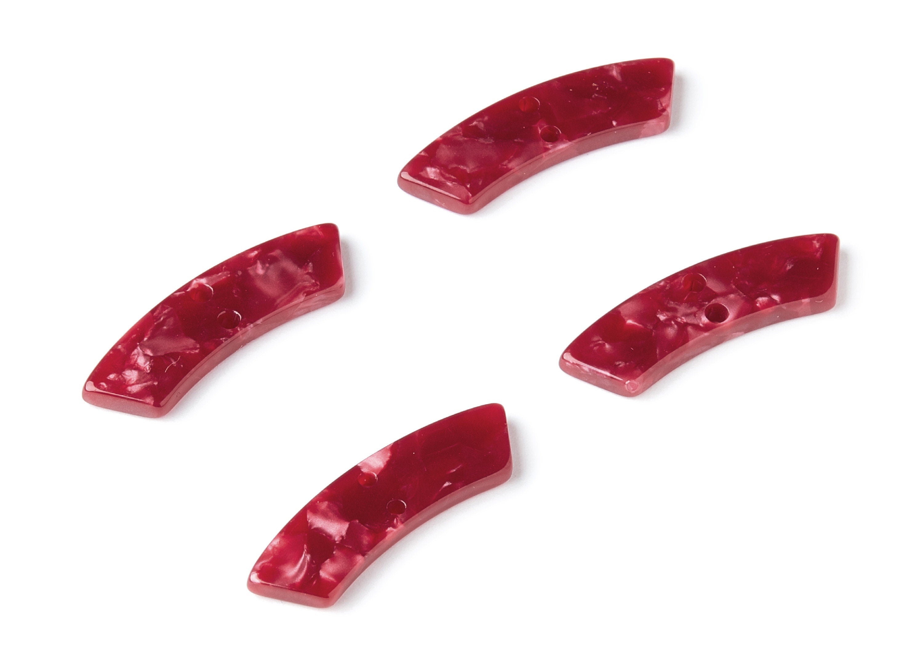 Acetate Irregular Earring Charms - Irregular Pendant With 2 Holes - Jewelry Supplies - Color Code: A47 - 31.1x9.79x2.66mm - AC1371M - DOMEDBAZAAR