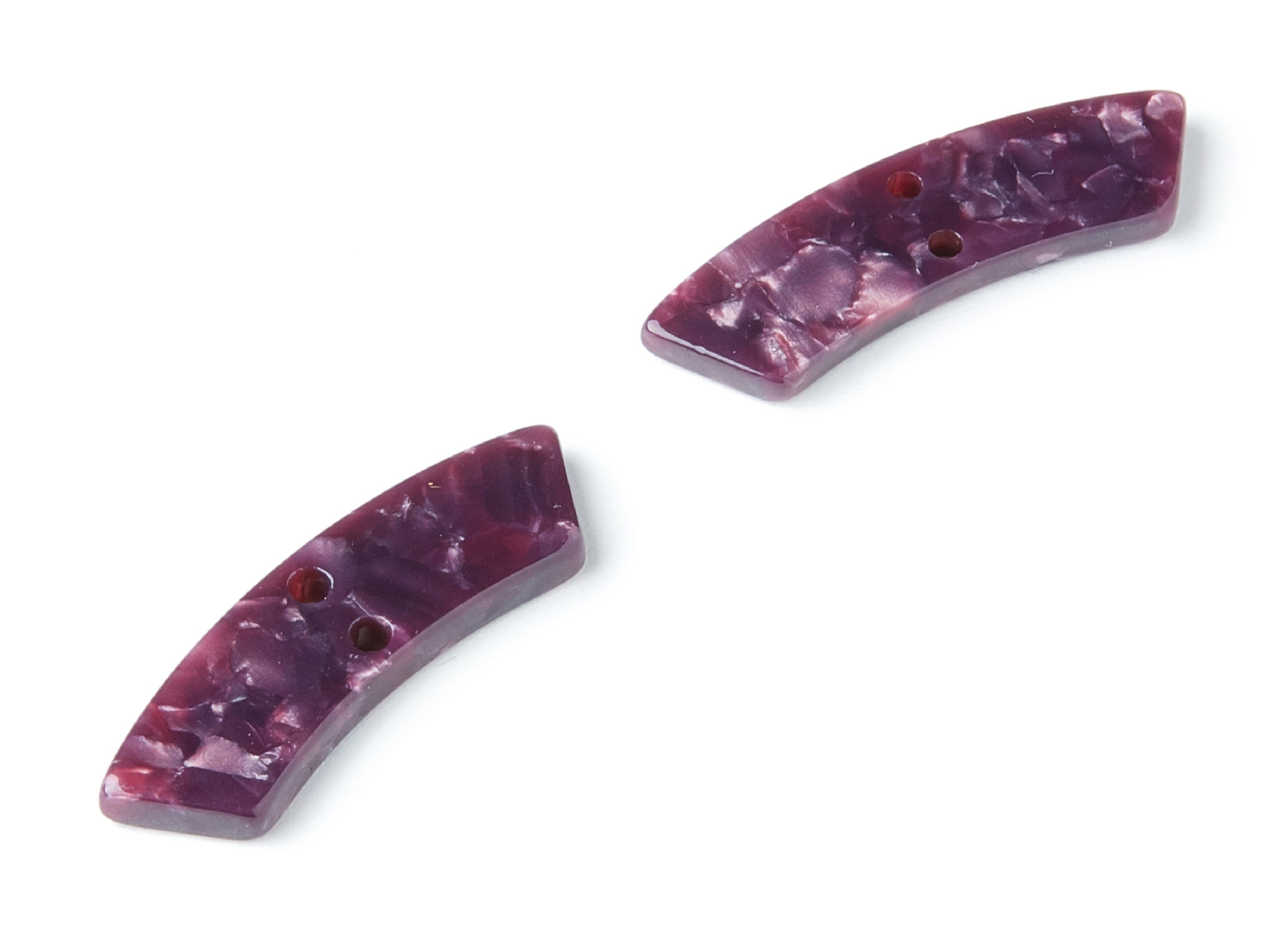 Acetate Irregular Earring Charms - Irregular Pendant With 2 Holes - Jewelry Supplies - Color Code: A41 - 31.1x9.79x2.66mm - AC1371R - DOMEDBAZAAR