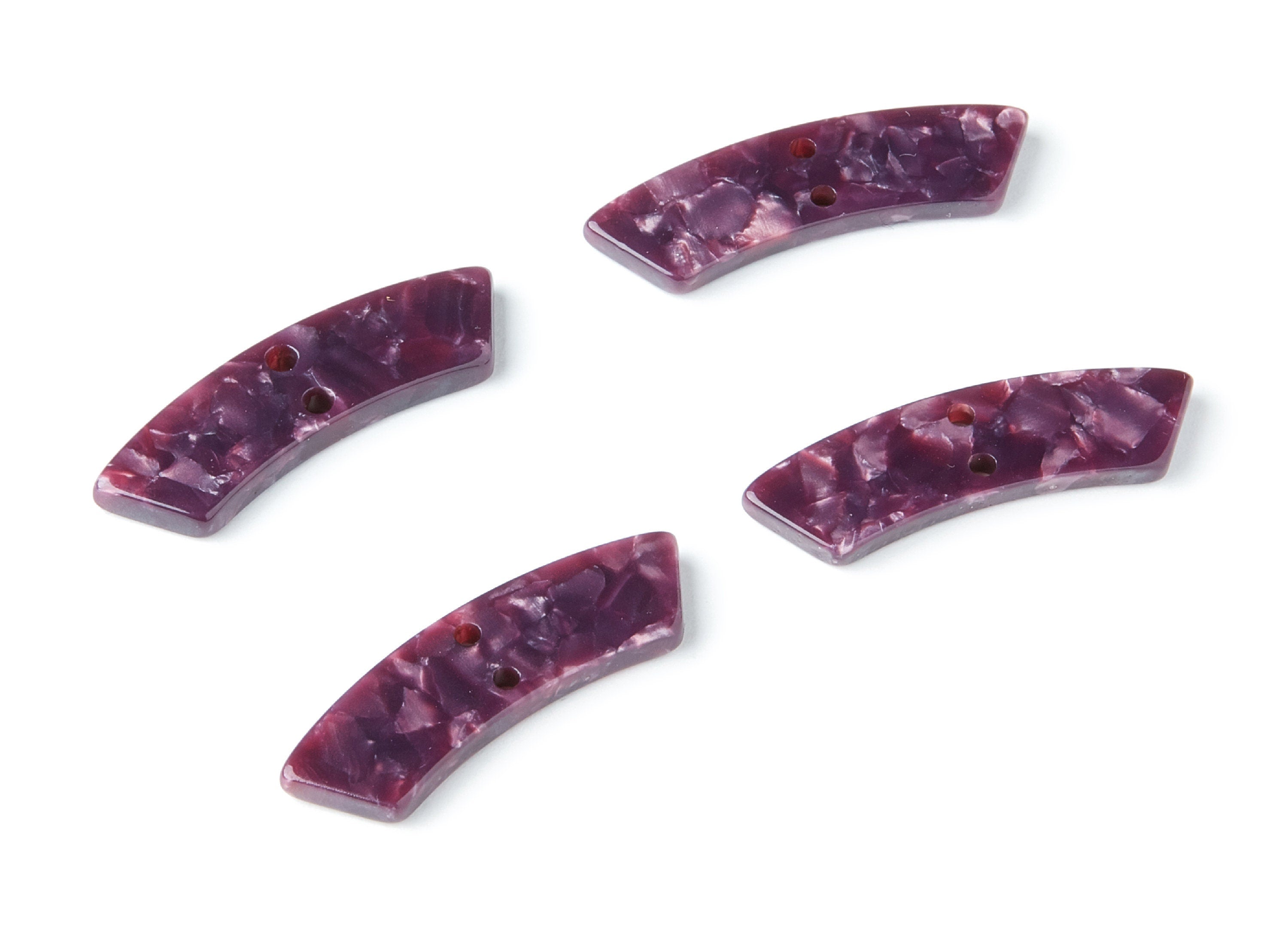 Acetate Irregular Earring Charms - Irregular Pendant With 2 Holes - Jewelry Supplies - Color Code: A41 - 31.1x9.79x2.66mm - AC1371R - DOMEDBAZAAR