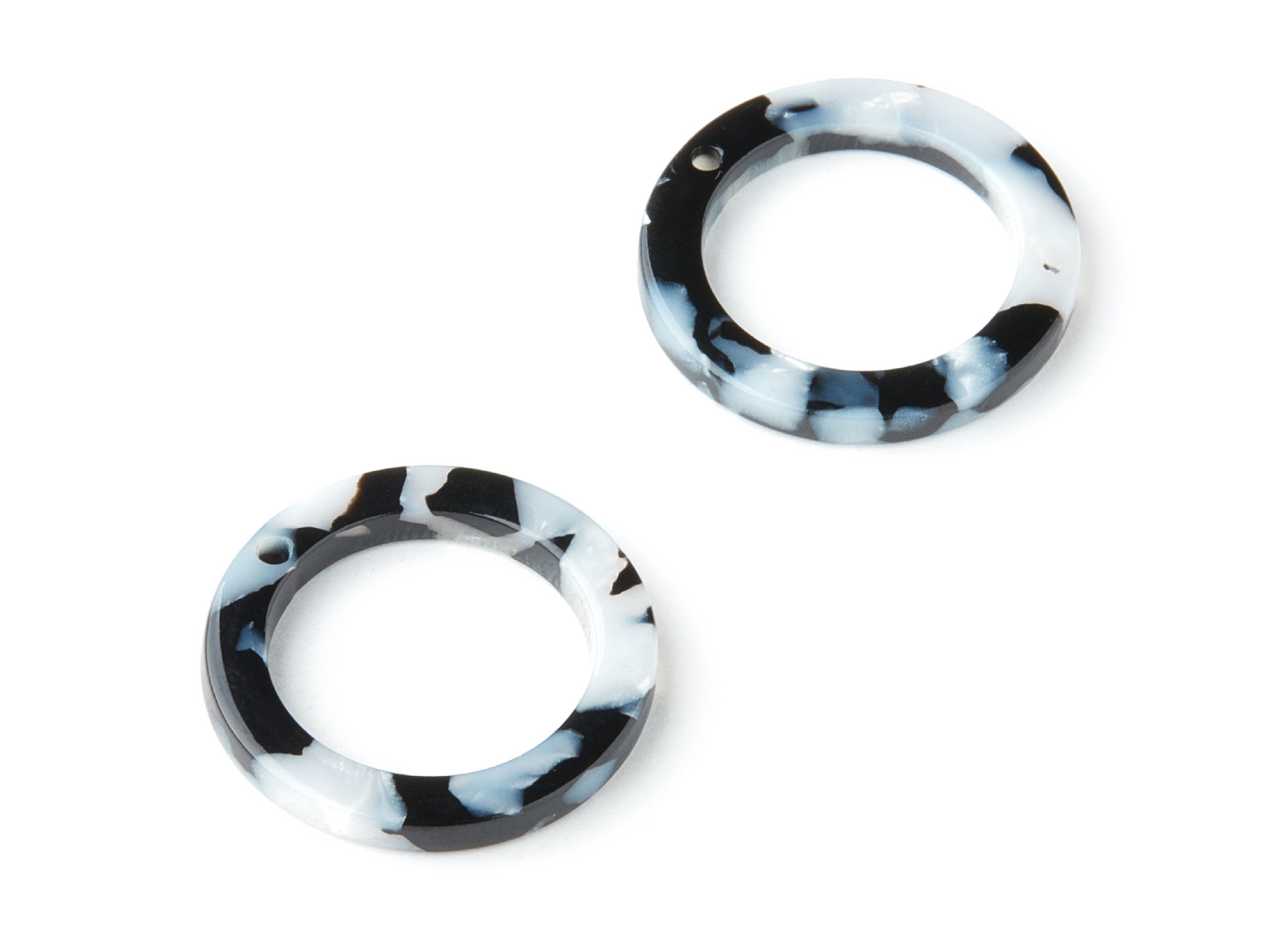 Acetate Acrylic Circle Earring Charms - Circle Pendant - Earring Findings - Jewelry Supplies - Color Code: A15 - 22.8x22.8x2.63mm - AC1118H - DOMEDBAZAAR