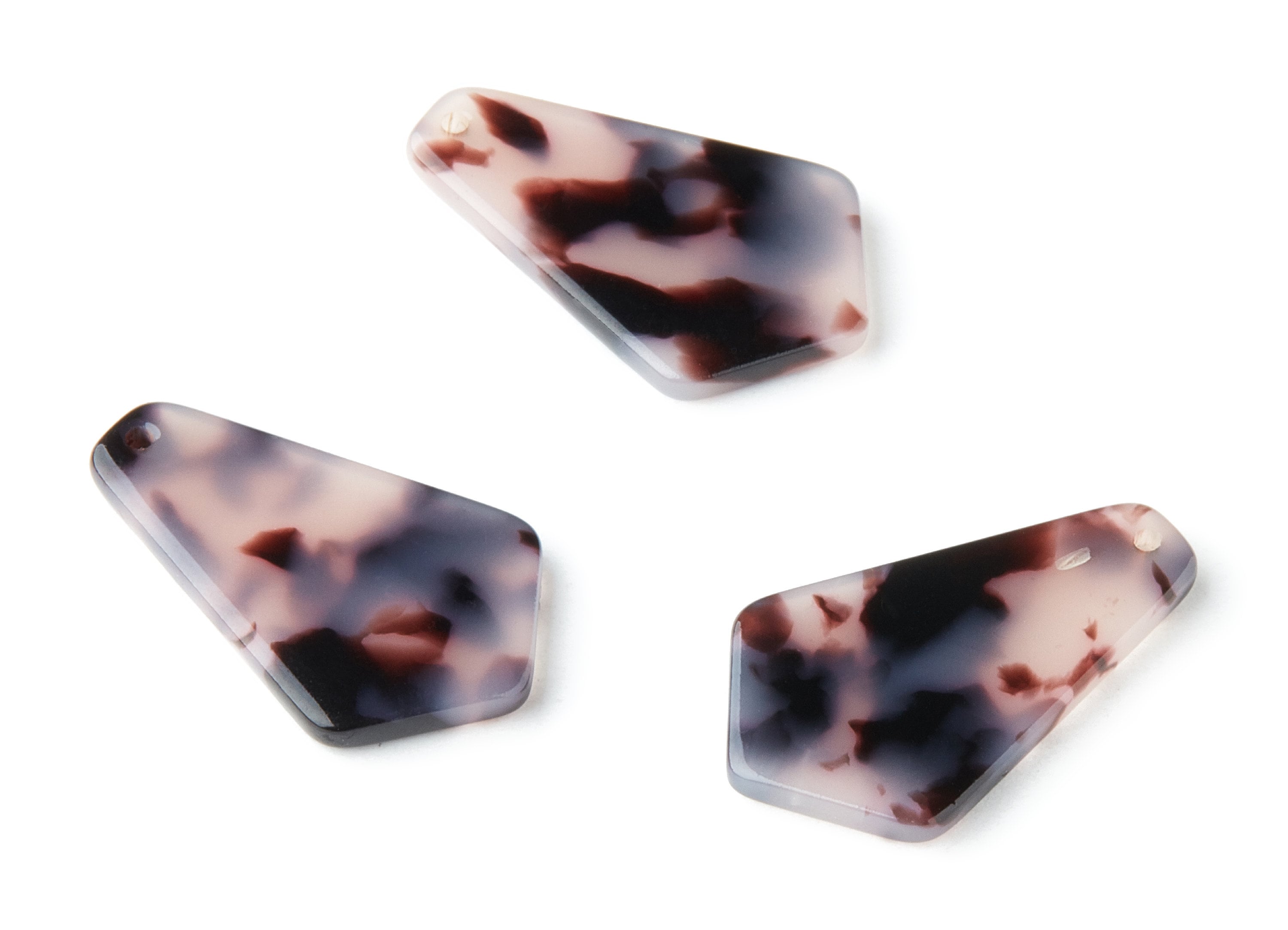 Acetate Acrylic Earring Charms - Blonde Tortoise Shell Earrings - Geometric Pendant - Color Code:A06 - 27x16.59x2.65mm - AC1319D - DOMEDBAZAAR