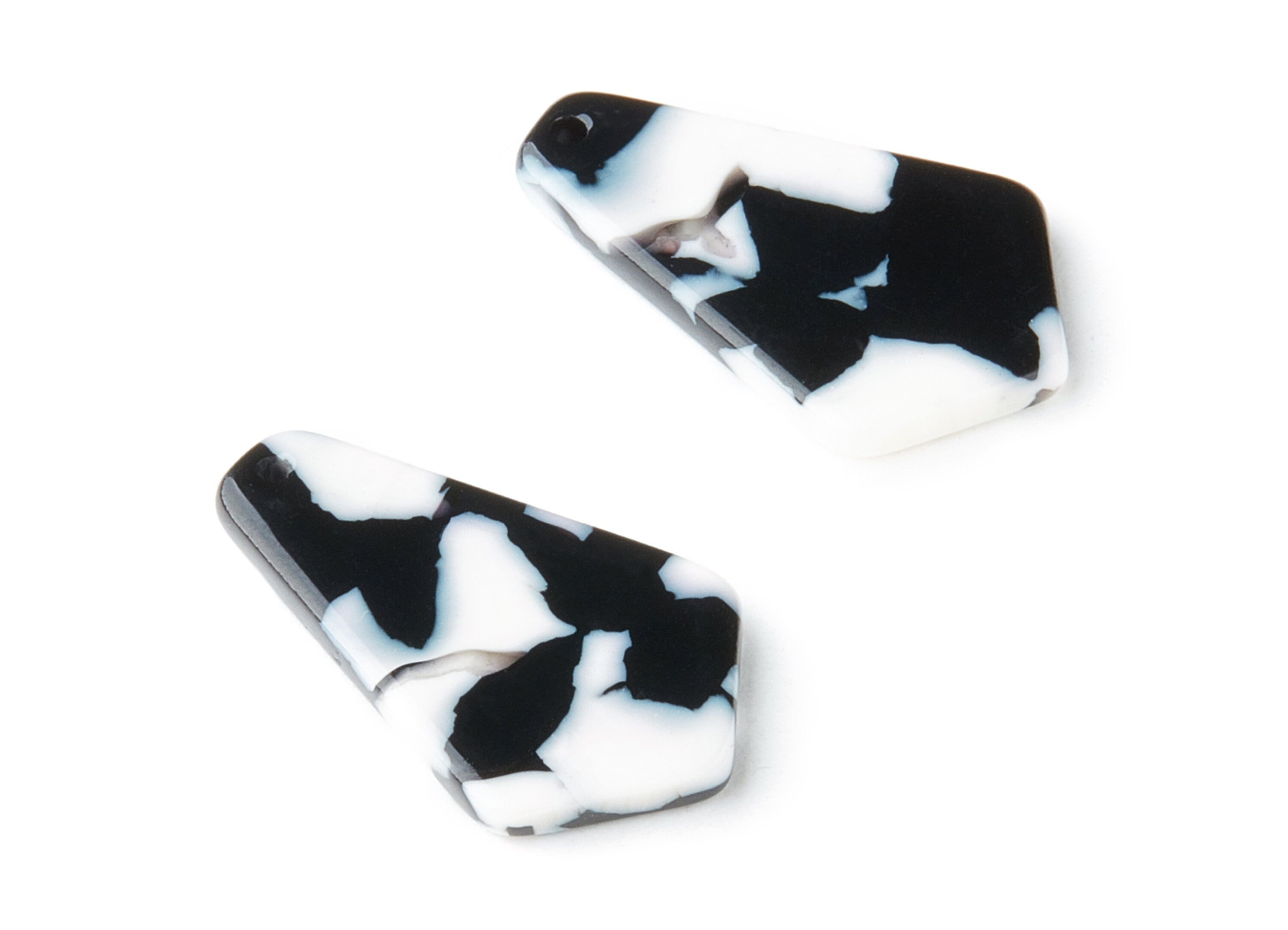Acetate Acrylic Earring Charms - Tortoise Shell Earrings - Geometric Pendant - Color Code: A17 - 27x16.59x2.65mm - AC1319A - DOMEDBAZAAR