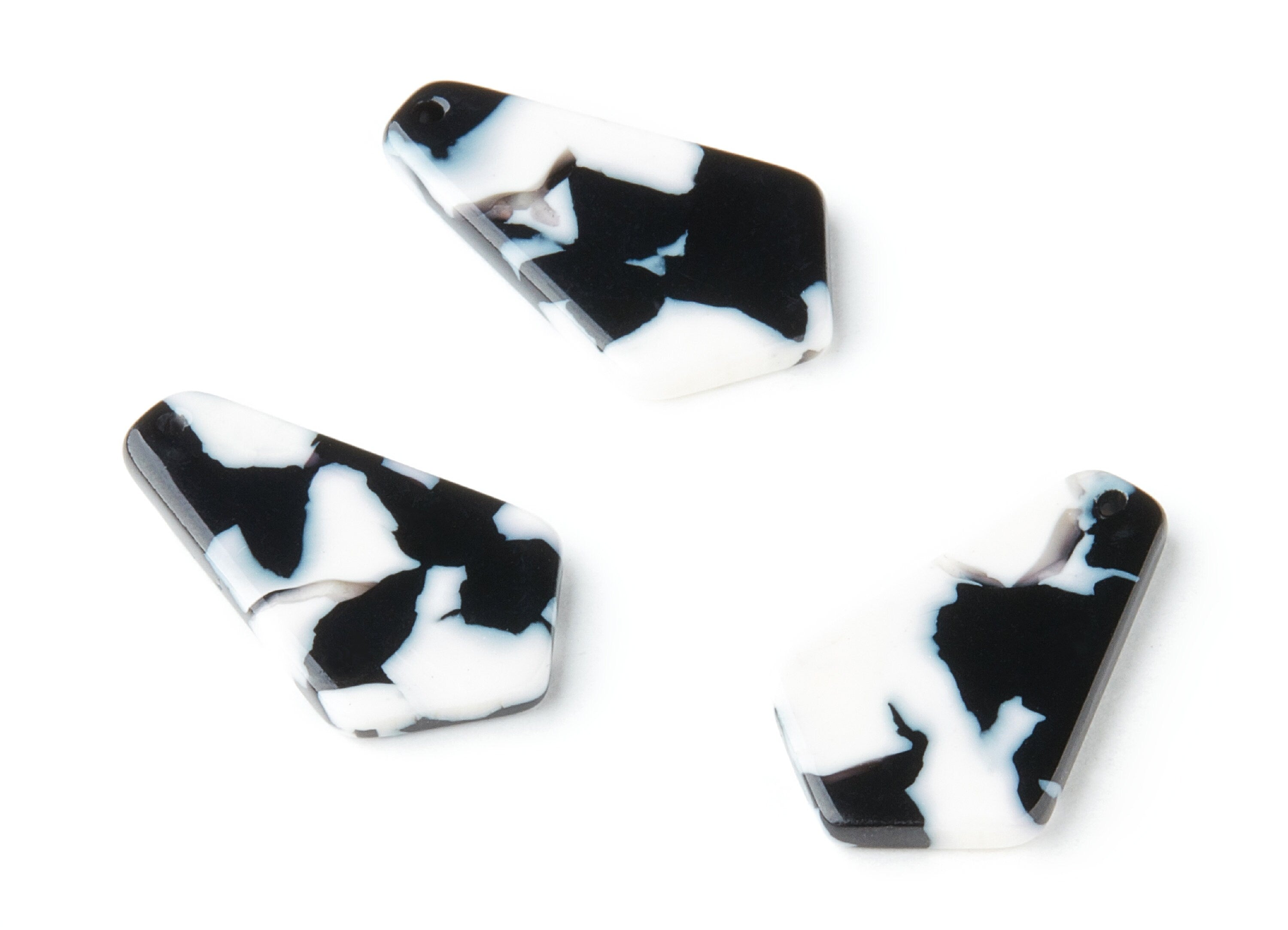 Acetate Acrylic Earring Charms - Tortoise Shell Earrings - Geometric Pendant - Color Code: A17 - 27x16.59x2.65mm - AC1319A - DOMEDBAZAAR