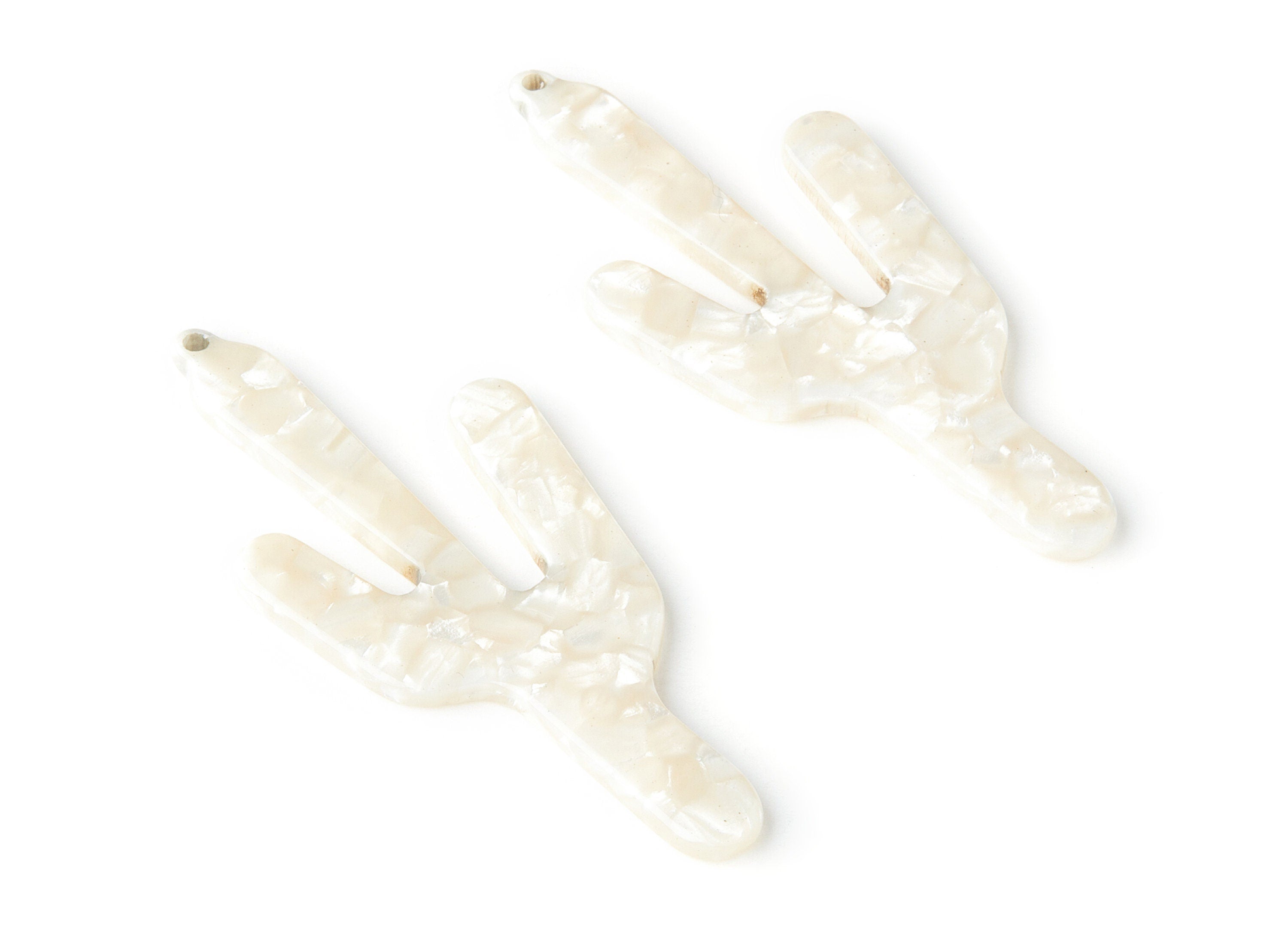 Acetate Acrylic Cactus Earring Charm - Cactus Pendant - Earring Findings - Jewelry Supplies - Color Code: A33 - 63.29x27.97x2.75mm - AC1356F - DOMEDBAZAAR